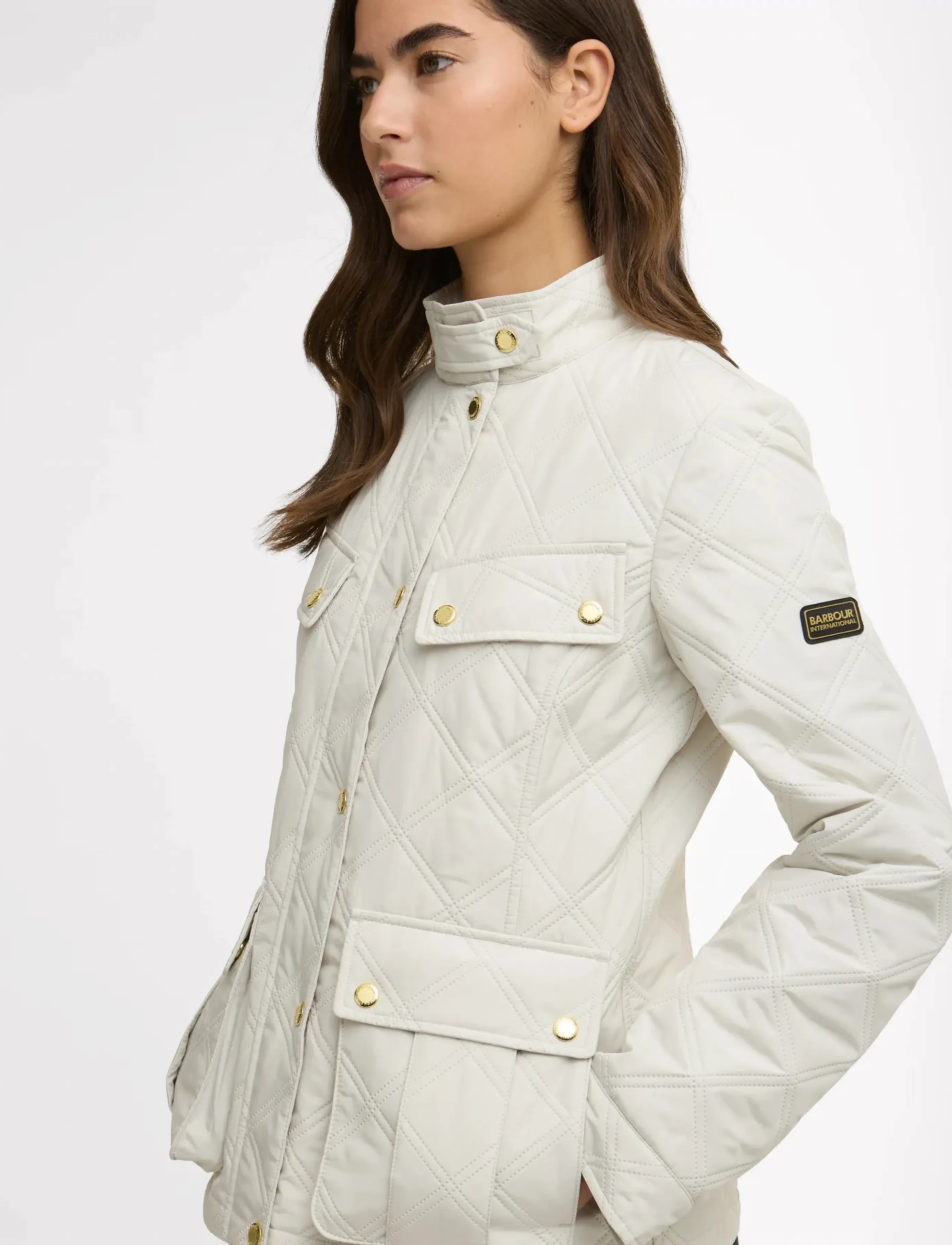 Barbour - B.intl Halsey Quilt - kurtki zimowe - silver birch/silver birch - 2