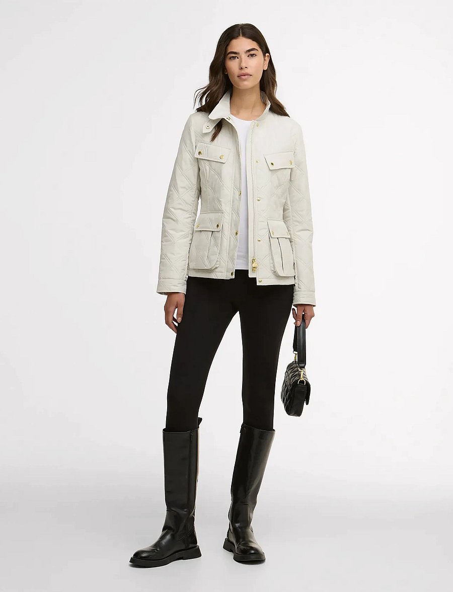 Barbour - B.intl Halsey Quilt - kurtki zimowe - silver birch/silver birch - 3