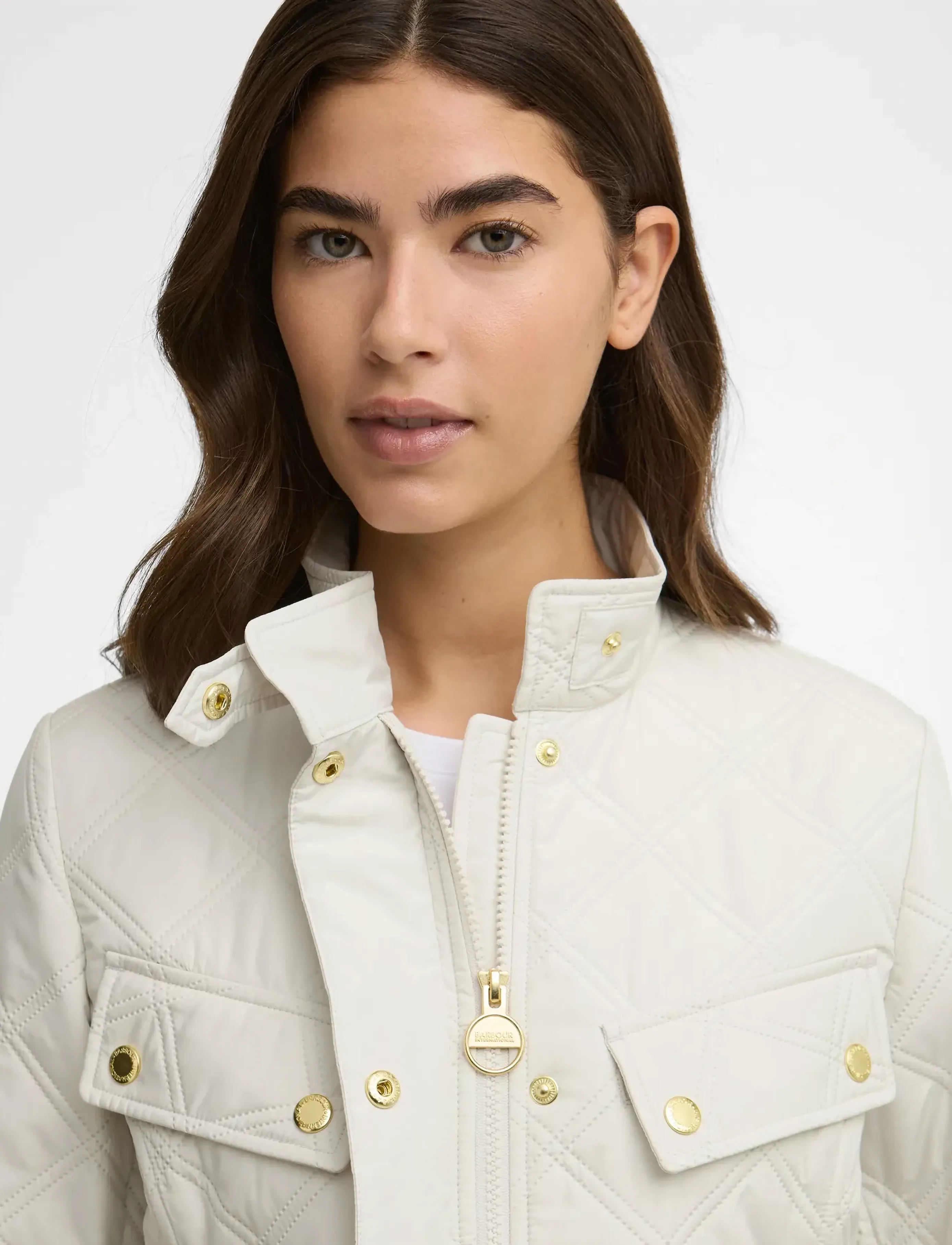 Barbour - B.intl Halsey Quilt - kurtki zimowe - silver birch/silver birch - 5