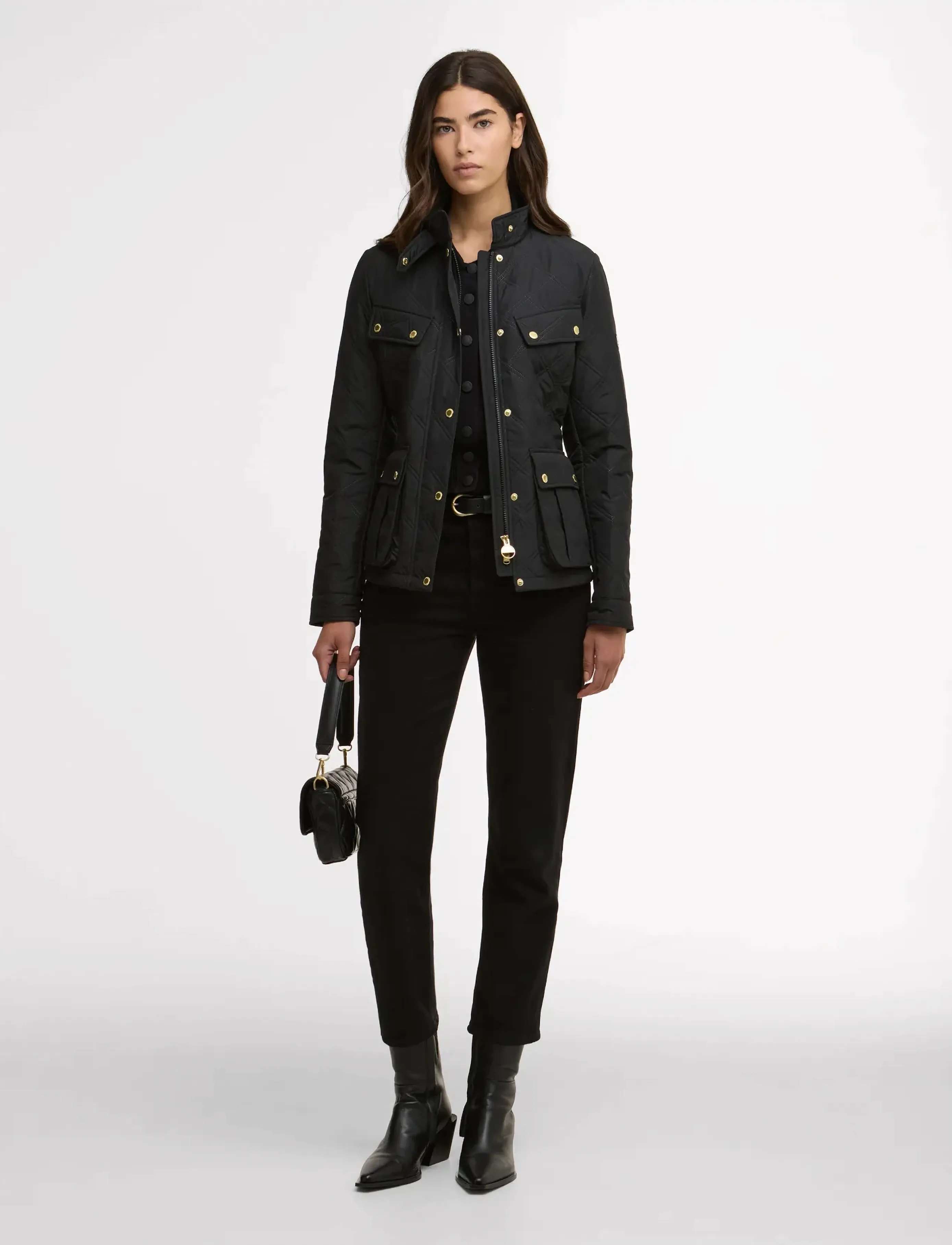 Barbour - B.intl Halsey Quilt - vestes d'hiver - black/black - 4