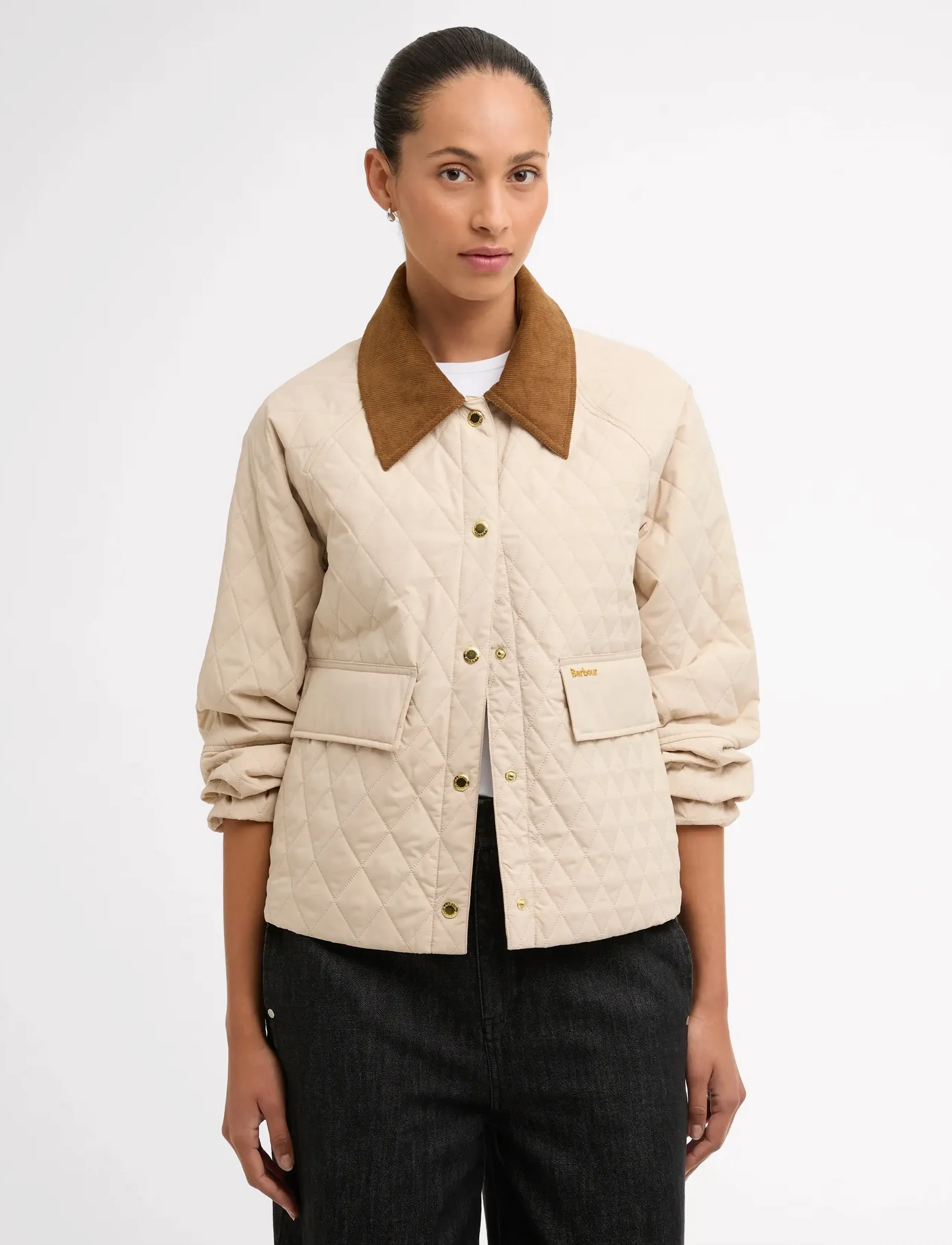 Barbour Barbour Kirby Quilt, 42, Cream, Jakker > Utility-Jakker, Dame