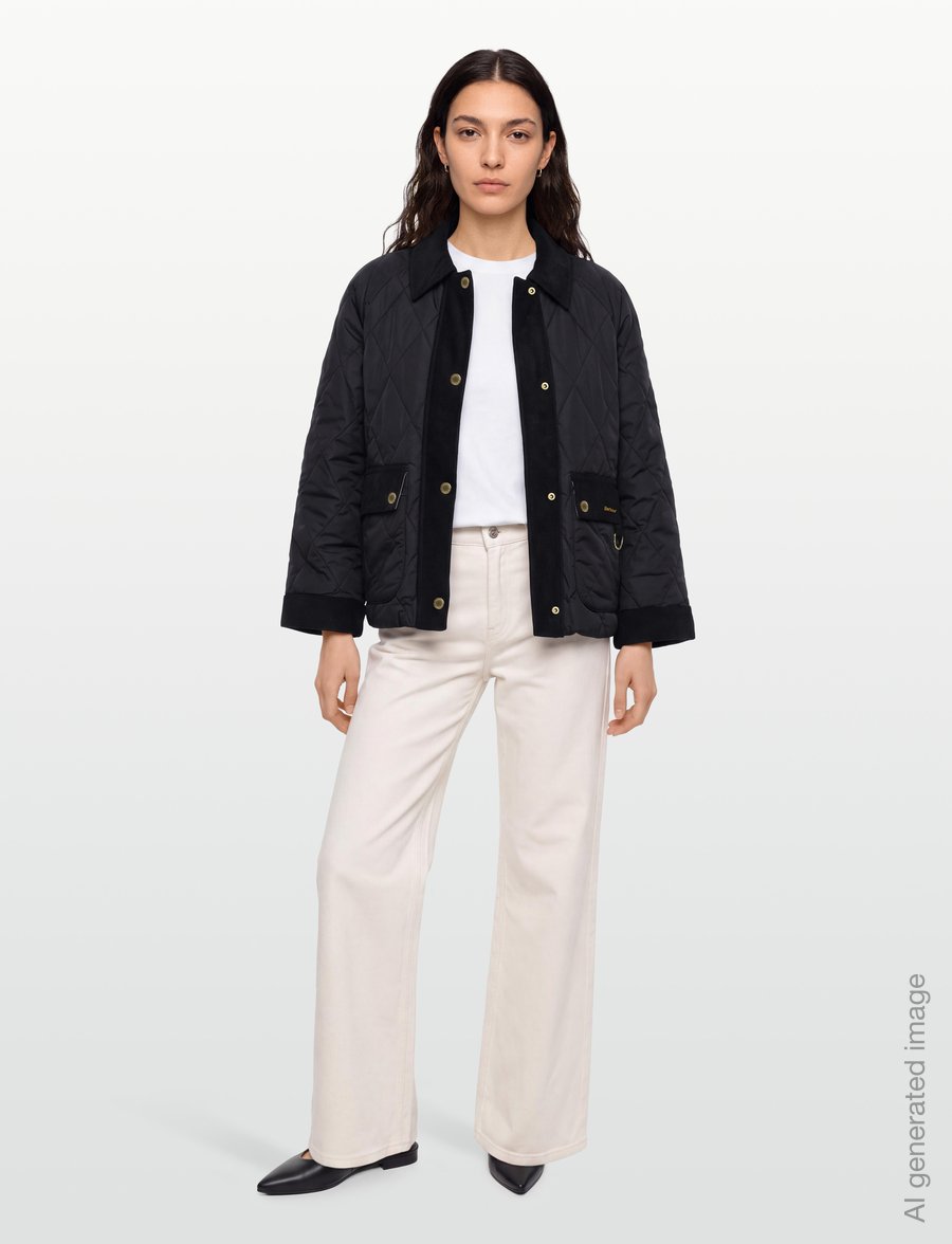 Barbour - Barbour Kilnwick Quilted Jacket - vårjackor - black/ancient - 0