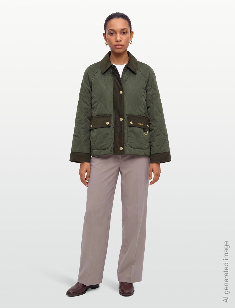 Barbour - Barbour Kilnwick Quilted Jacket - vårjackor - olive/shadow classic - 0