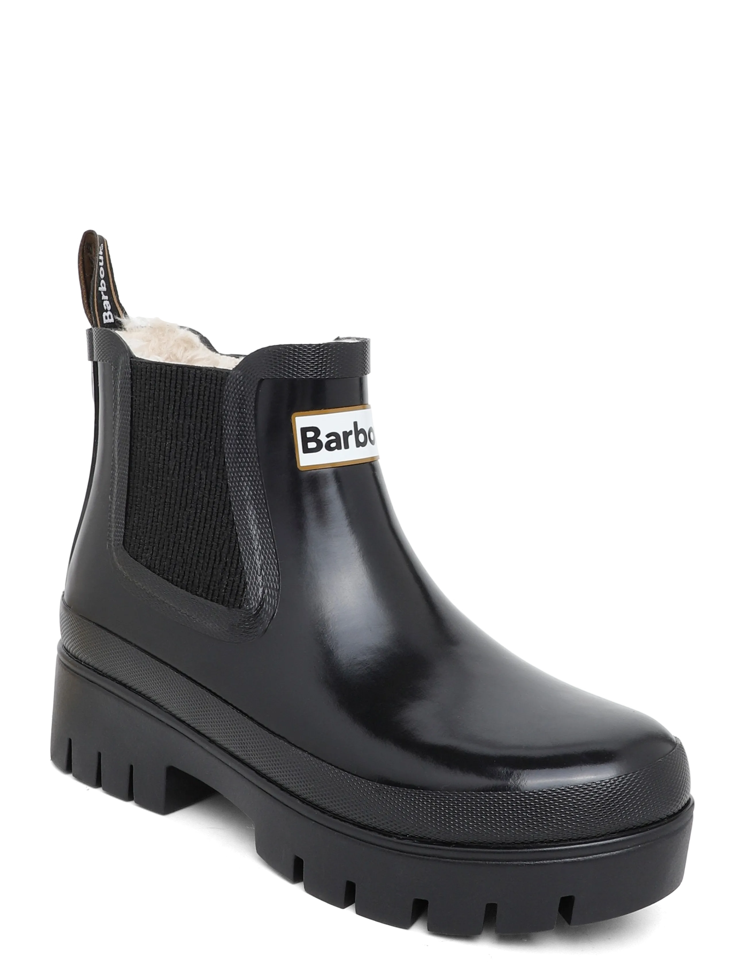Barbour Barbour Halton Faux Fur Welly - Sko - BLACK GLOSS / black