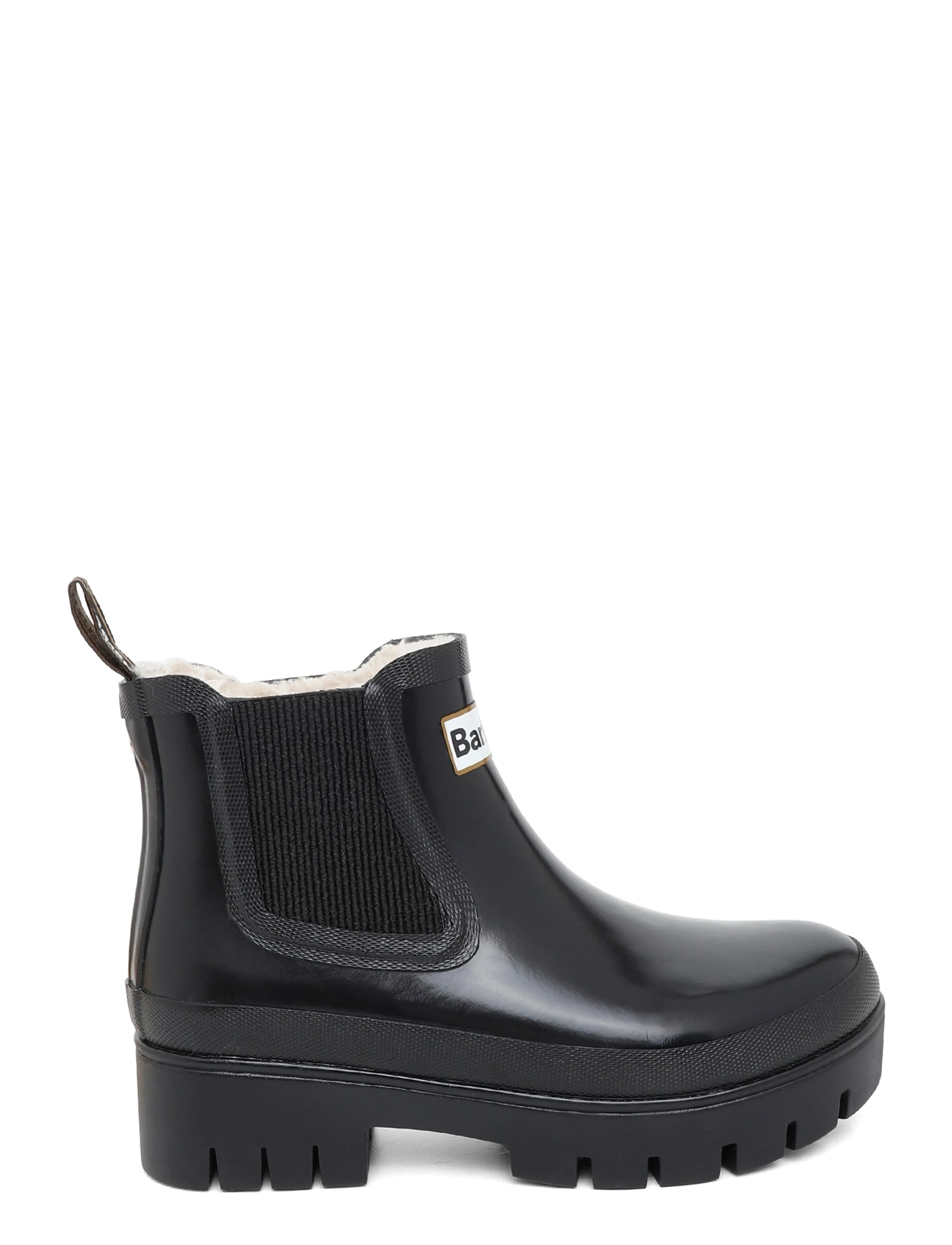 Barbour - Barbour Halton Faux Fur Welly - gummistøvler - black gloss - 2