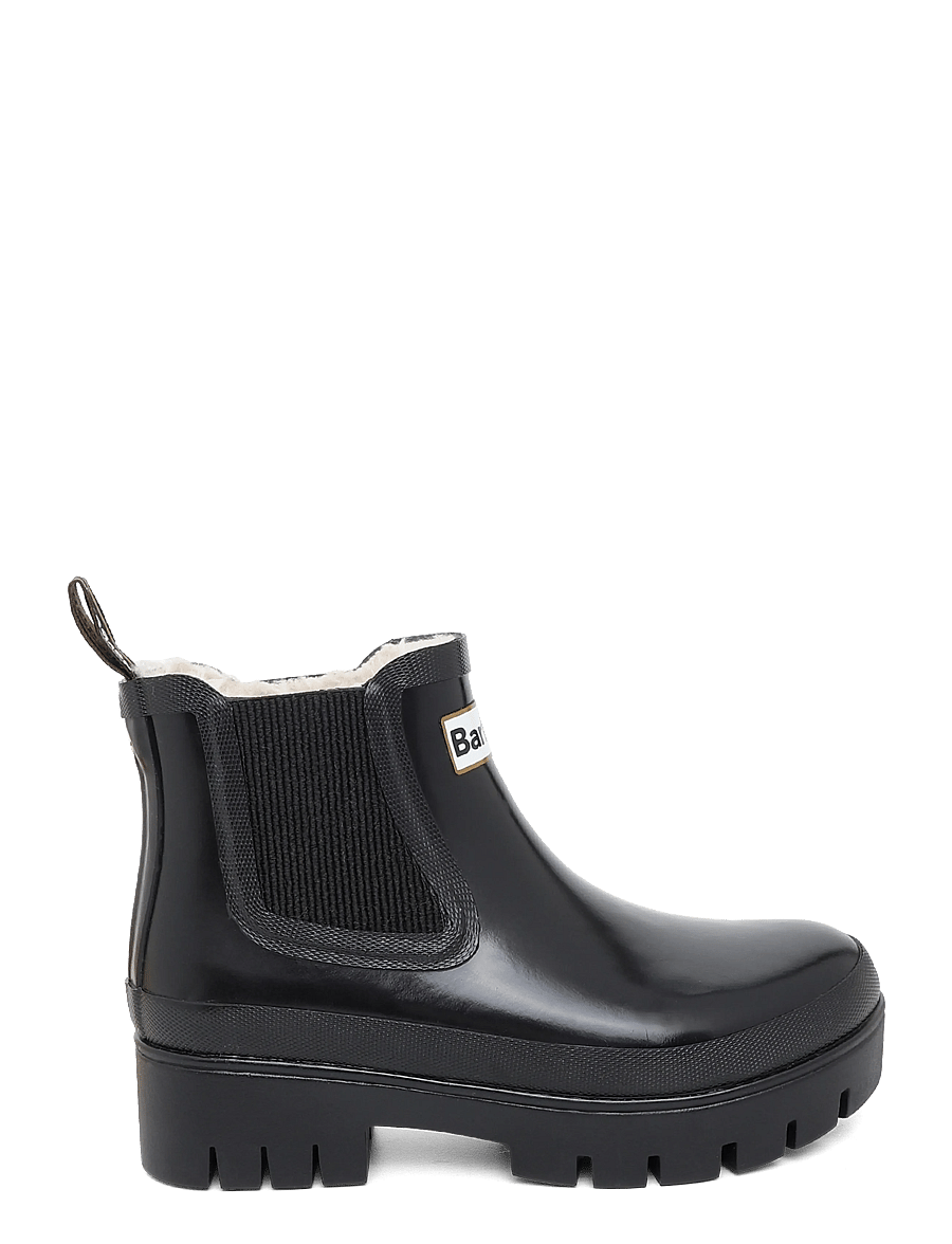 Barbour - Barbour Halton Faux Fur Welly - gummistøvler - black gloss - 2