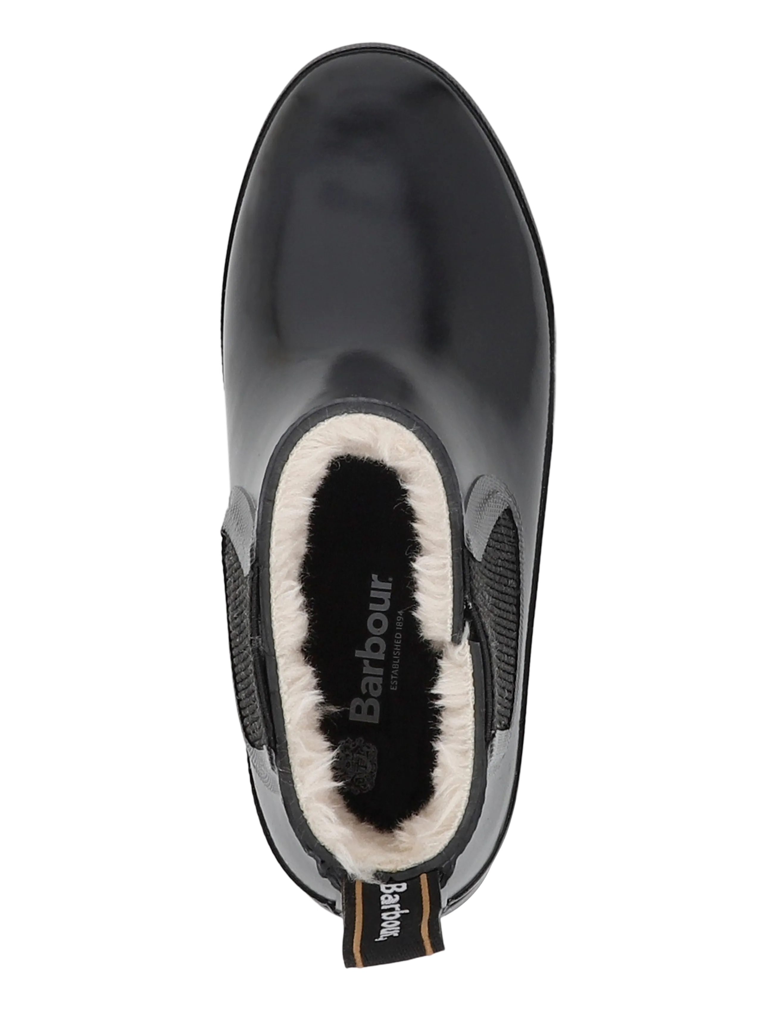 Barbour - Barbour Halton Faux Fur Welly - gummistøvler - black gloss - 3