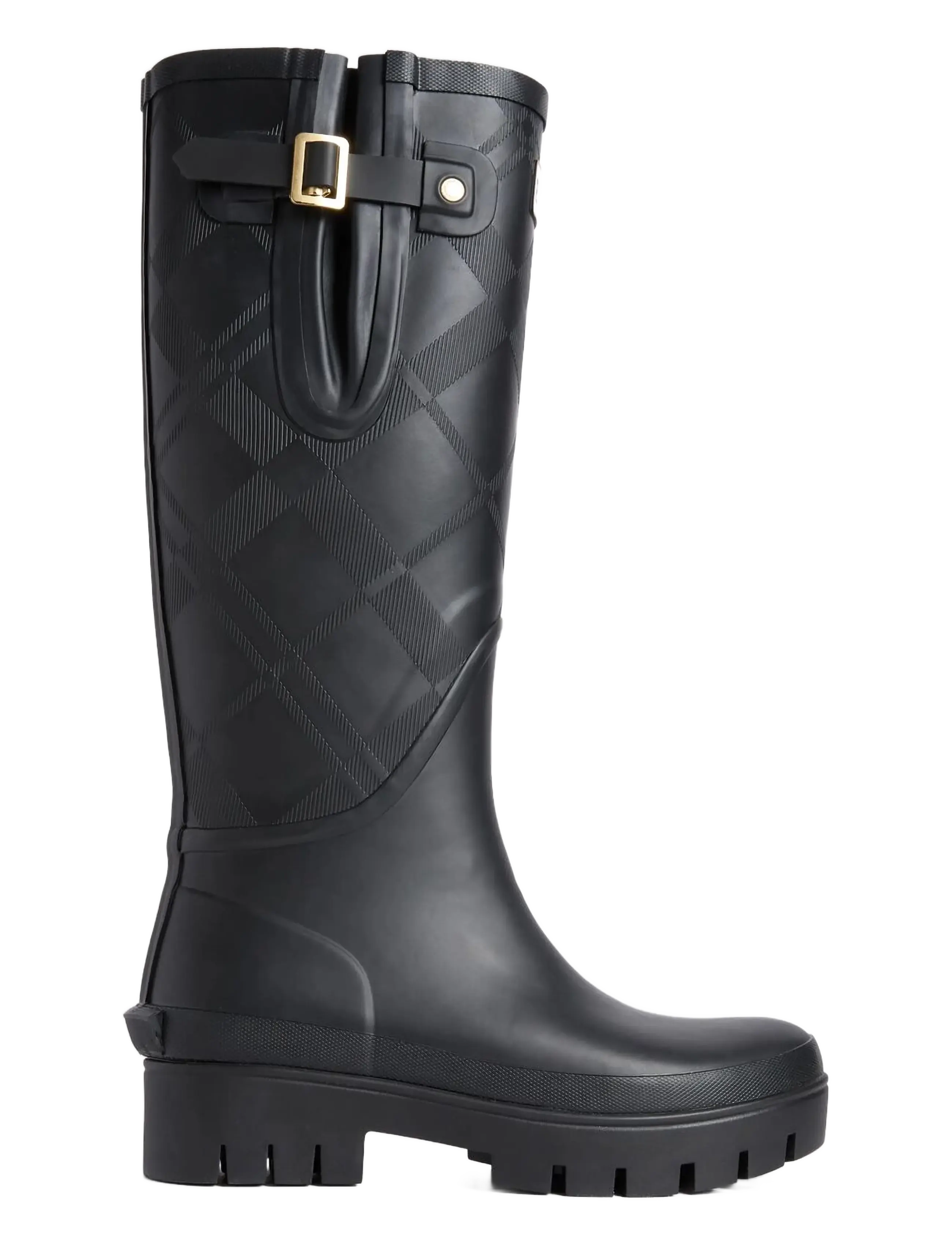 Barbour Barbour Leighton Tartan Tall Welly - Regenbekleidung - BLACK / black