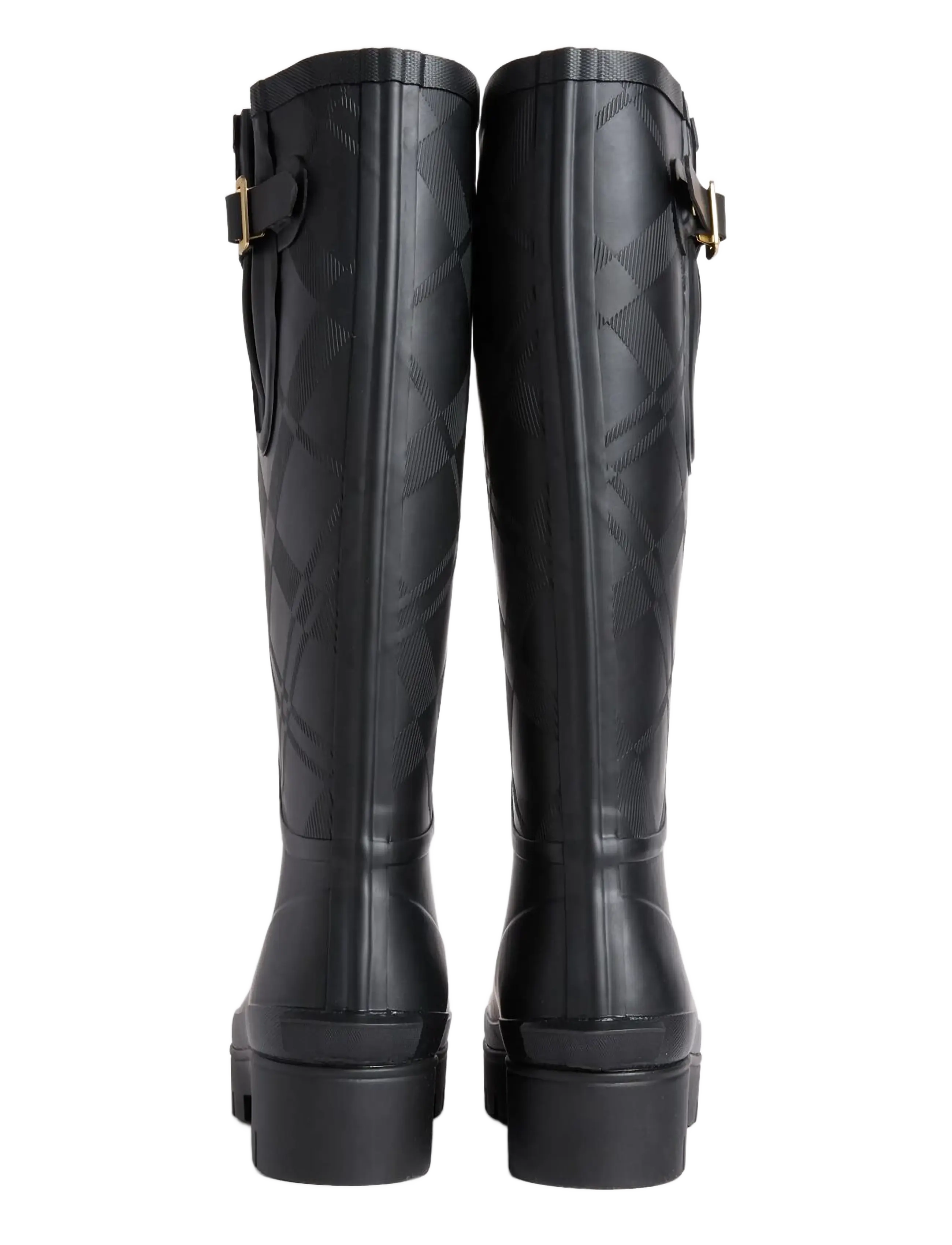 Barbour - Barbour Leighton Tartan Tall Welly - kniehohe stiefel - black - 2