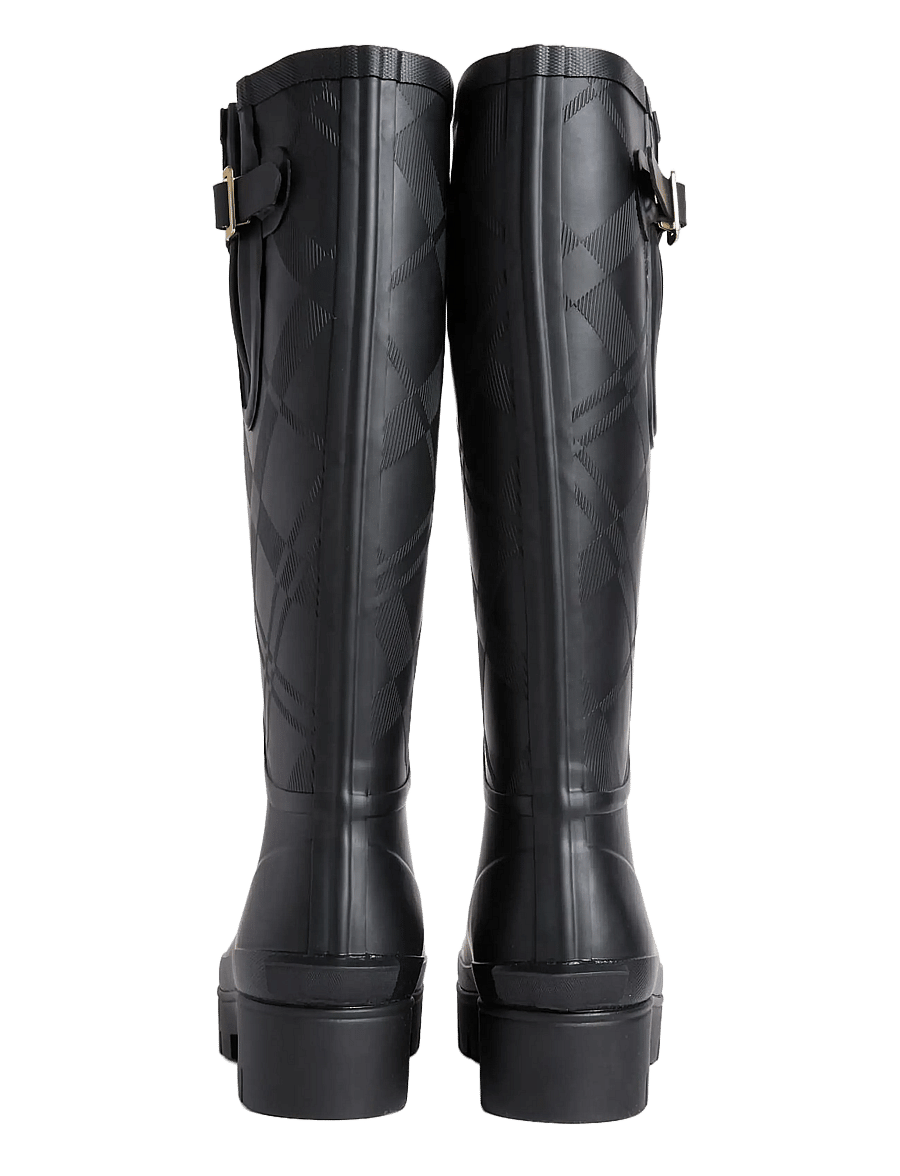 Barbour - Barbour Leighton Tartan Tall Welly - kniehohe stiefel - black - 2