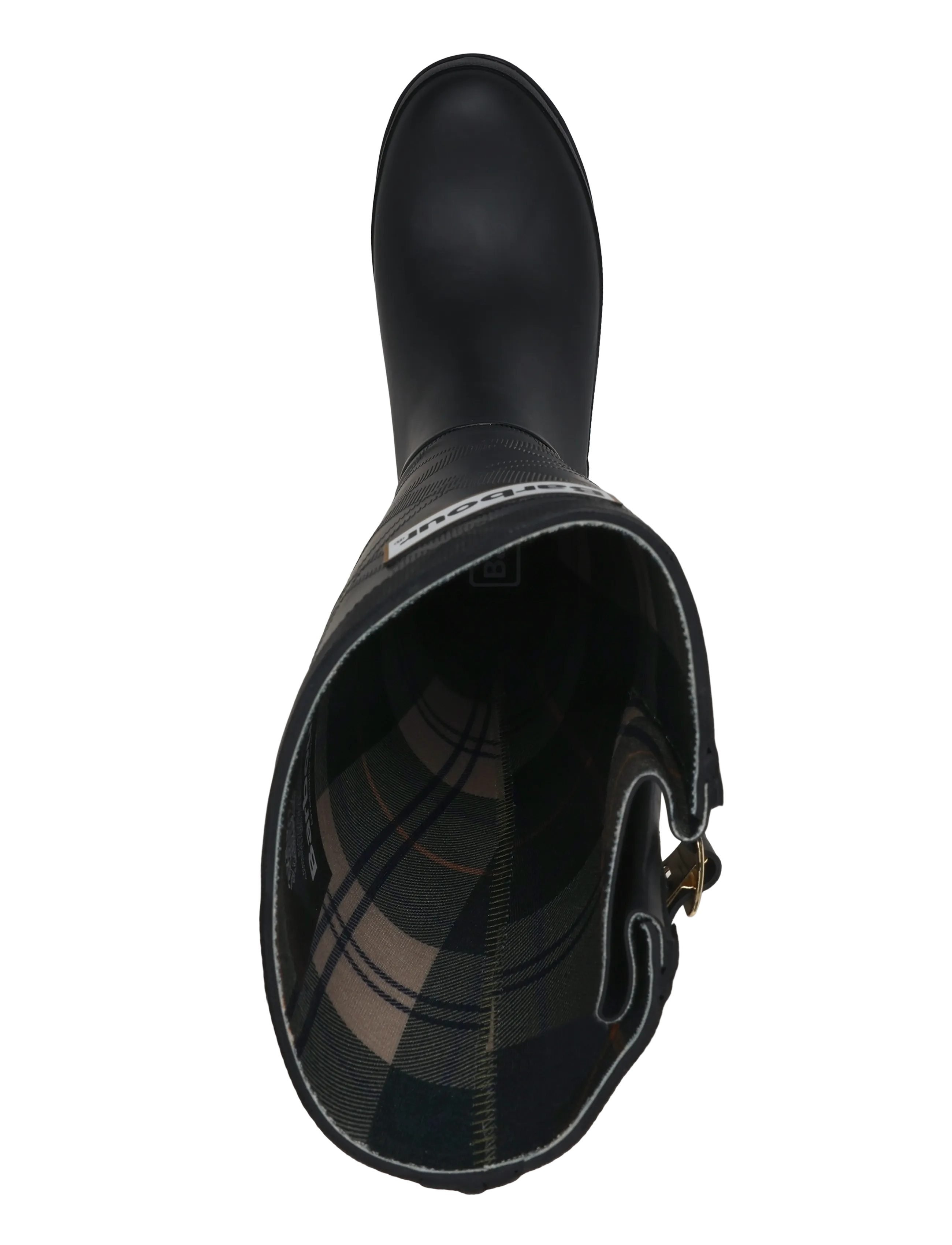 Barbour - Barbour Leighton Tartan Tall Welly - knähöga stövlar - black - 3