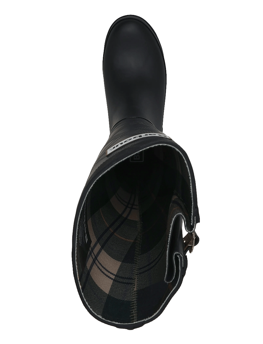 Barbour - Barbour Leighton Tartan Tall Welly - knähöga stövlar - black - 3