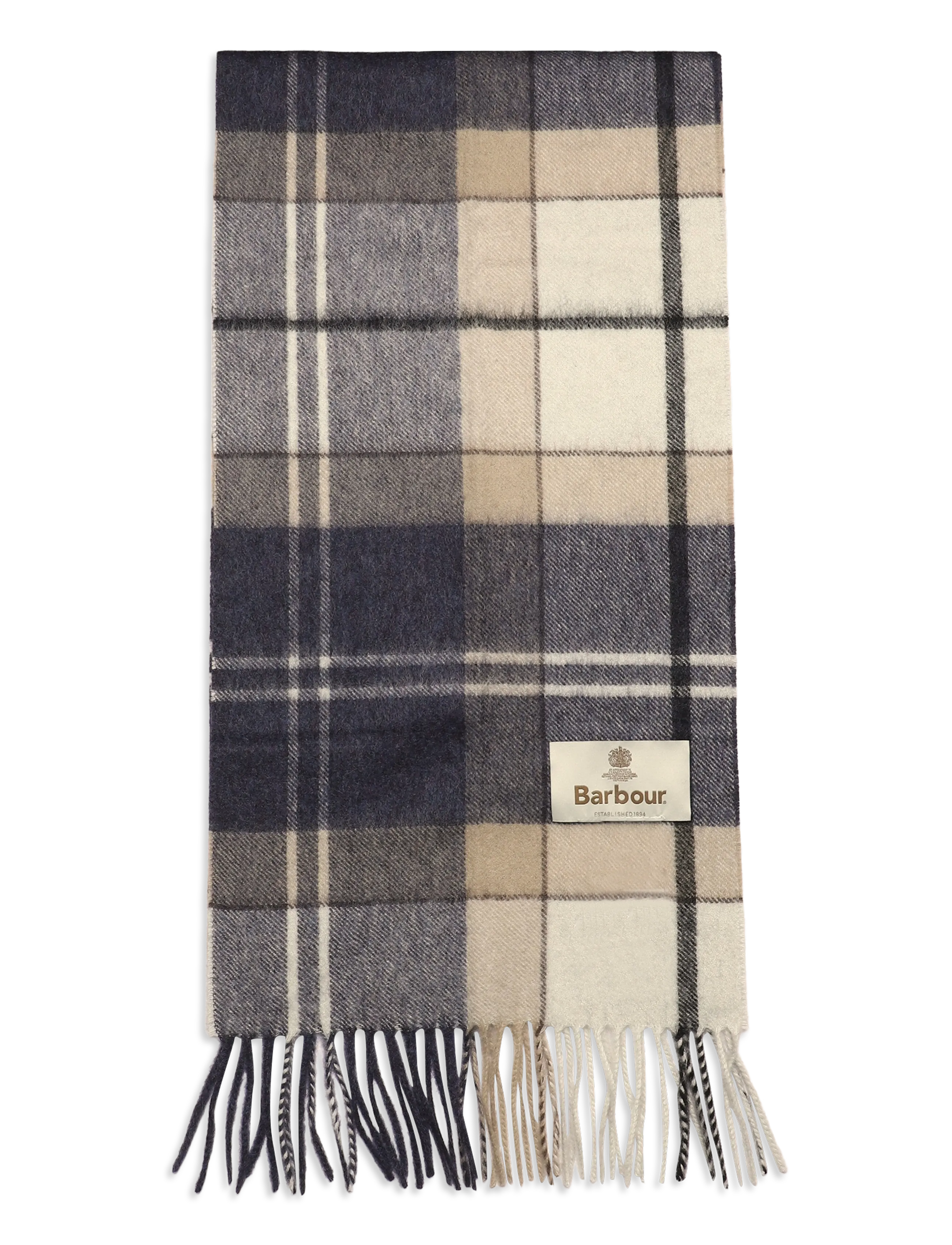Barbour - Babrour Tartan Cashmere Scarf - kashmir - lt birchwood dress tartan - 1