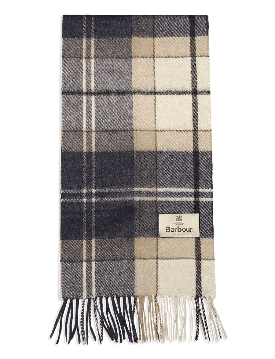 Barbour - Babrour Tartan Cashmere Scarf - kashmir - lt birchwood dress tartan - 1