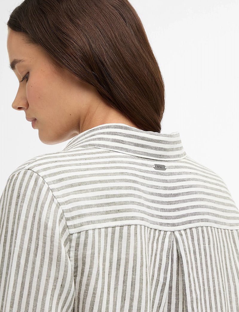 Barbour - Barbour Marine Shirt - hørskjorter - dusky khaki stripe - 4