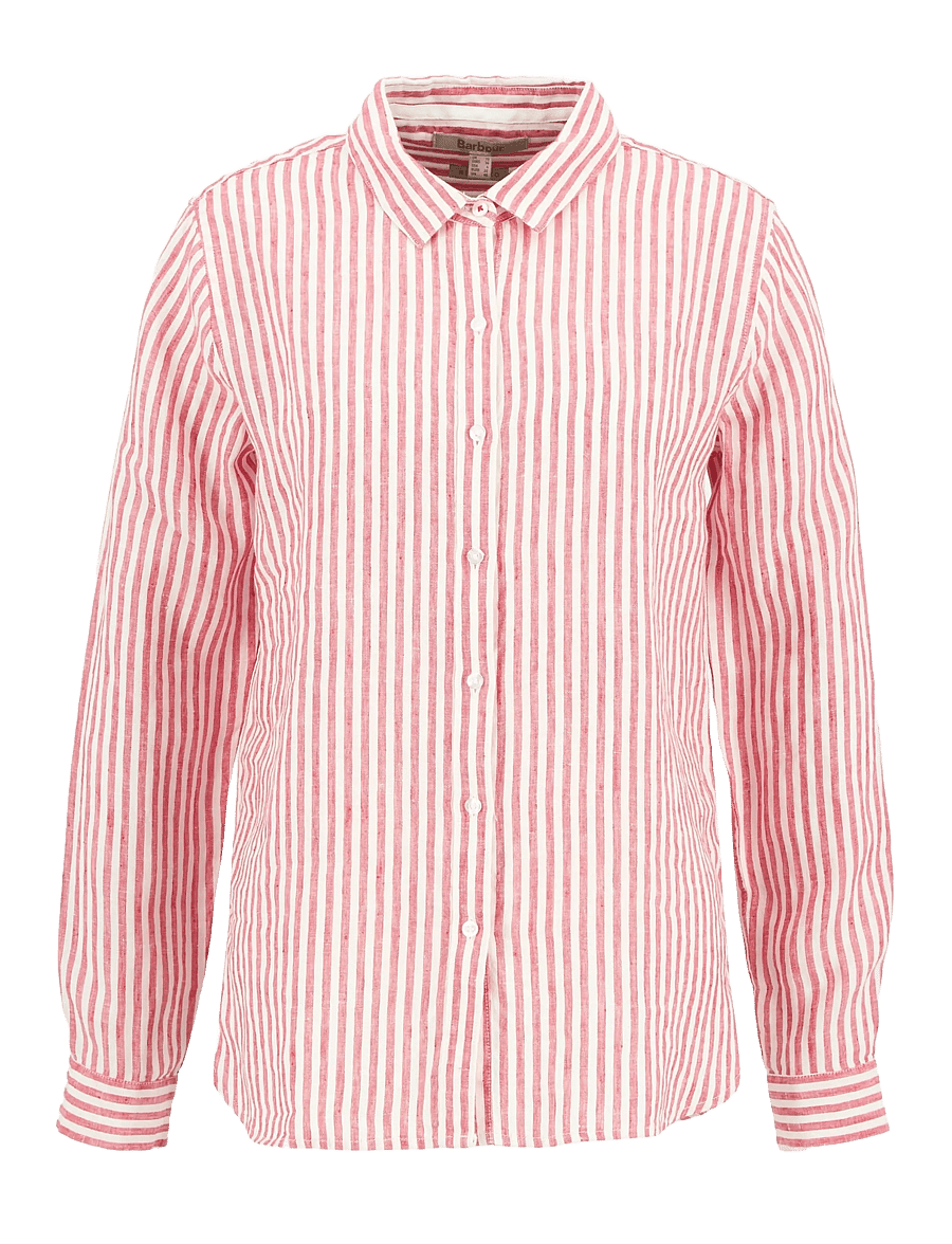 Barbour - Barbour Marine Shirt - linneskjortor - poppy red stripe - 1