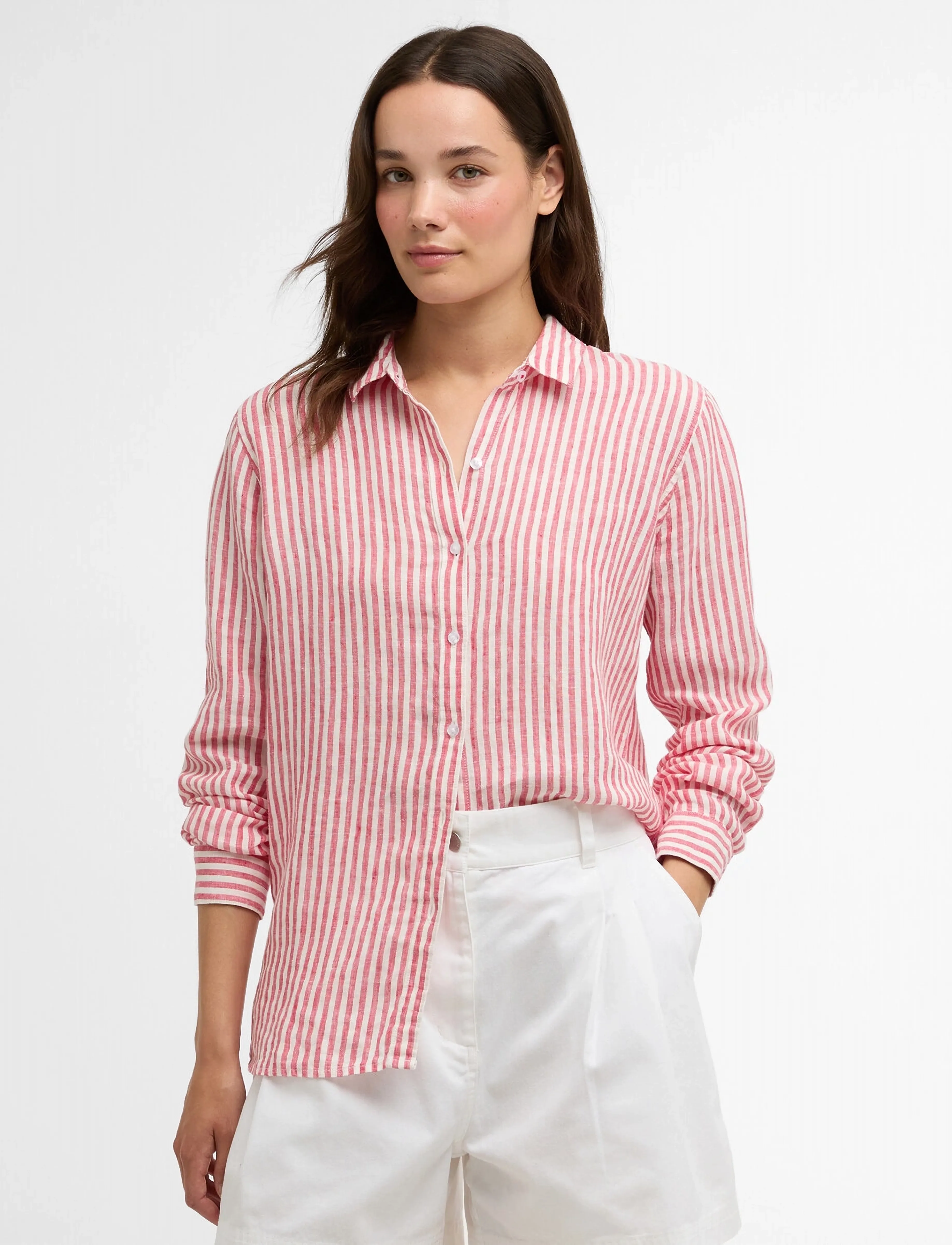 Barbour Barbour Marine Shirt, 42, Red, Skjorter > Langærmede, Dame
