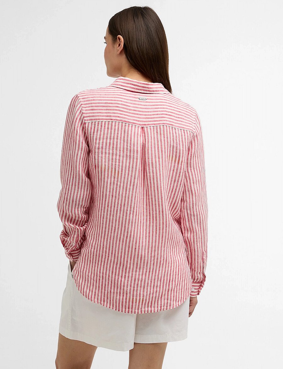 Barbour - Barbour Marine Shirt - linneskjortor - poppy red stripe - 2