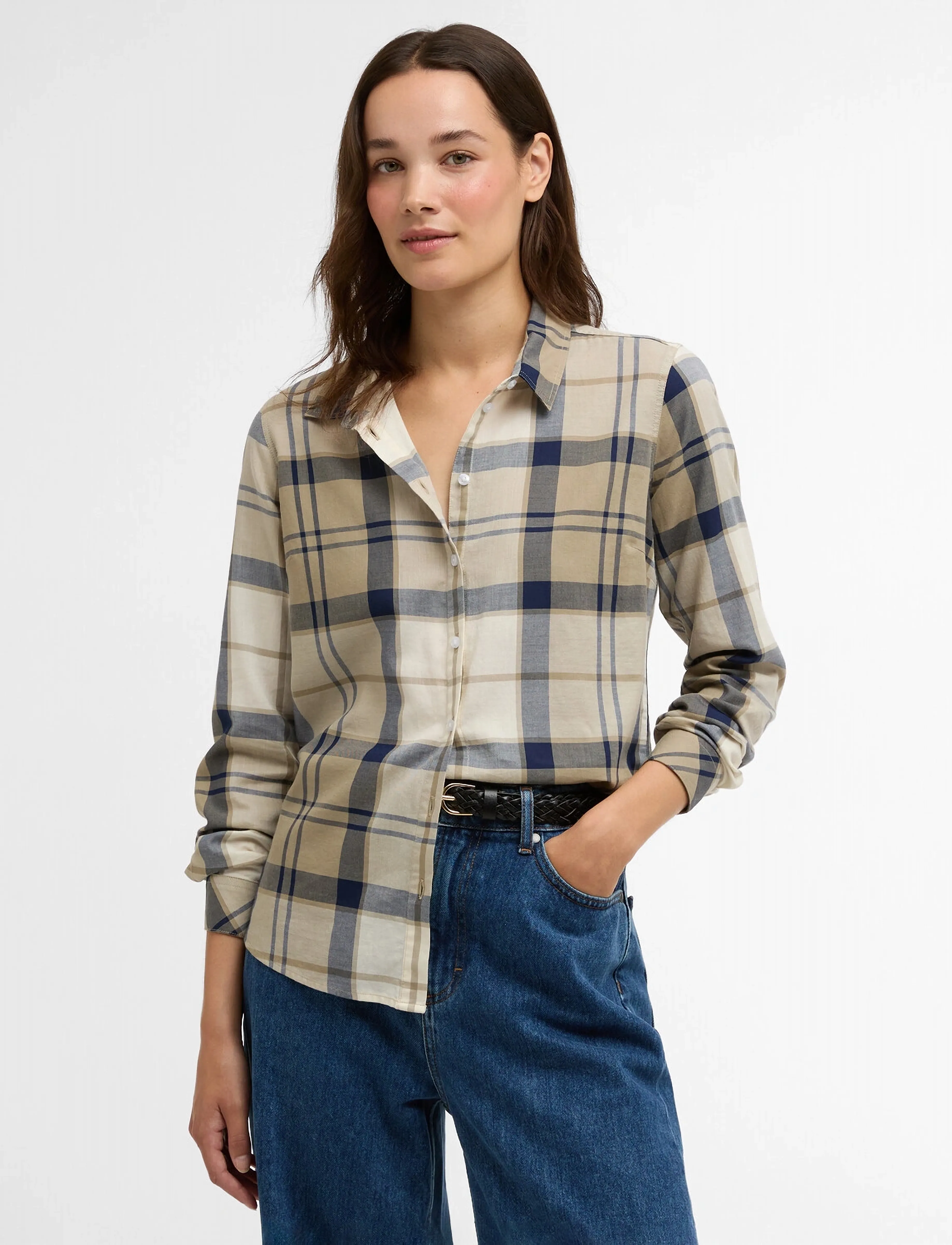 Barbour Barbour Bredon Check - Shirts - DRESS NAVY TARTAN / beige