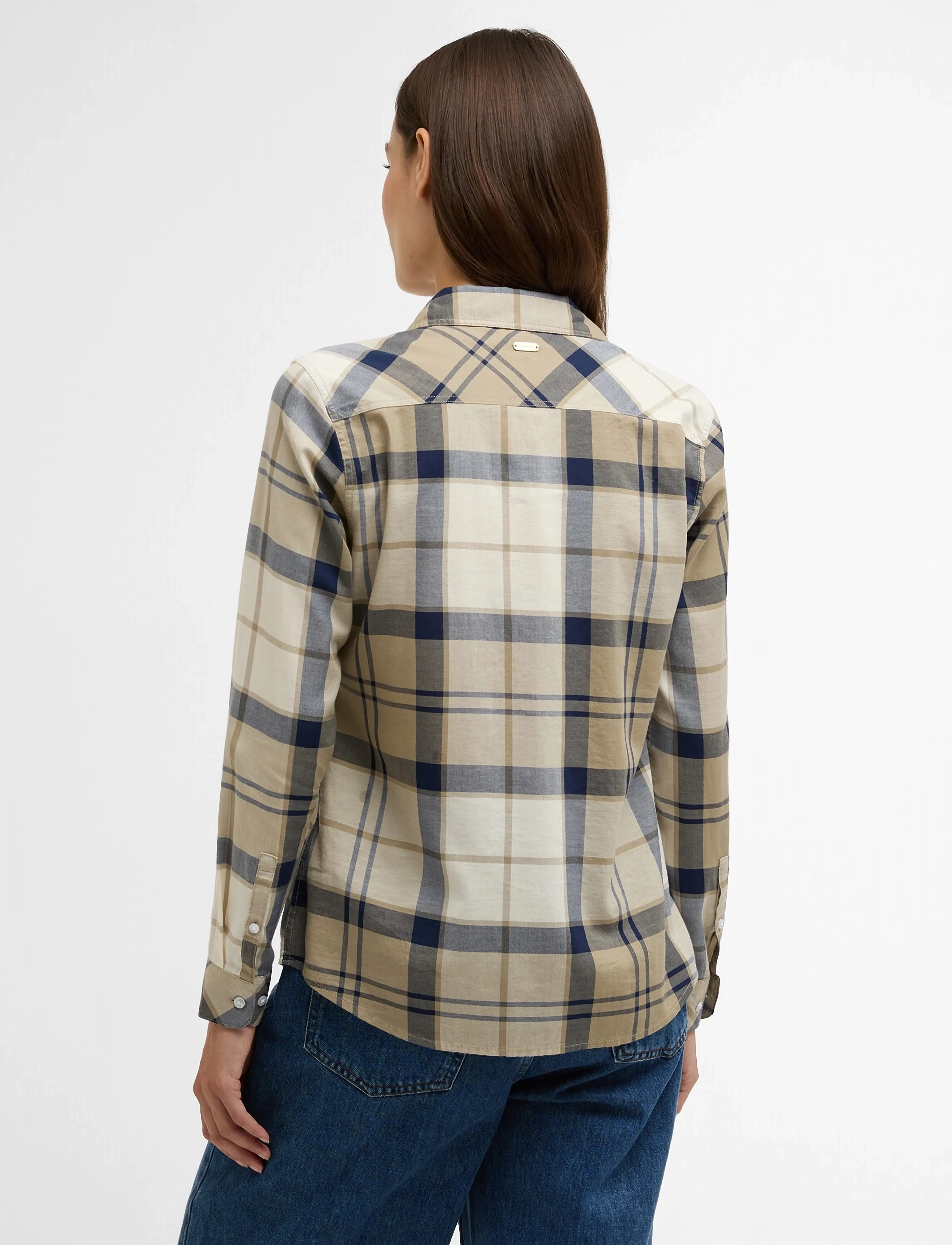 Barbour - Barbour Bredon Check Shirt - long-sleeved shirts - dress navy tartan - 2