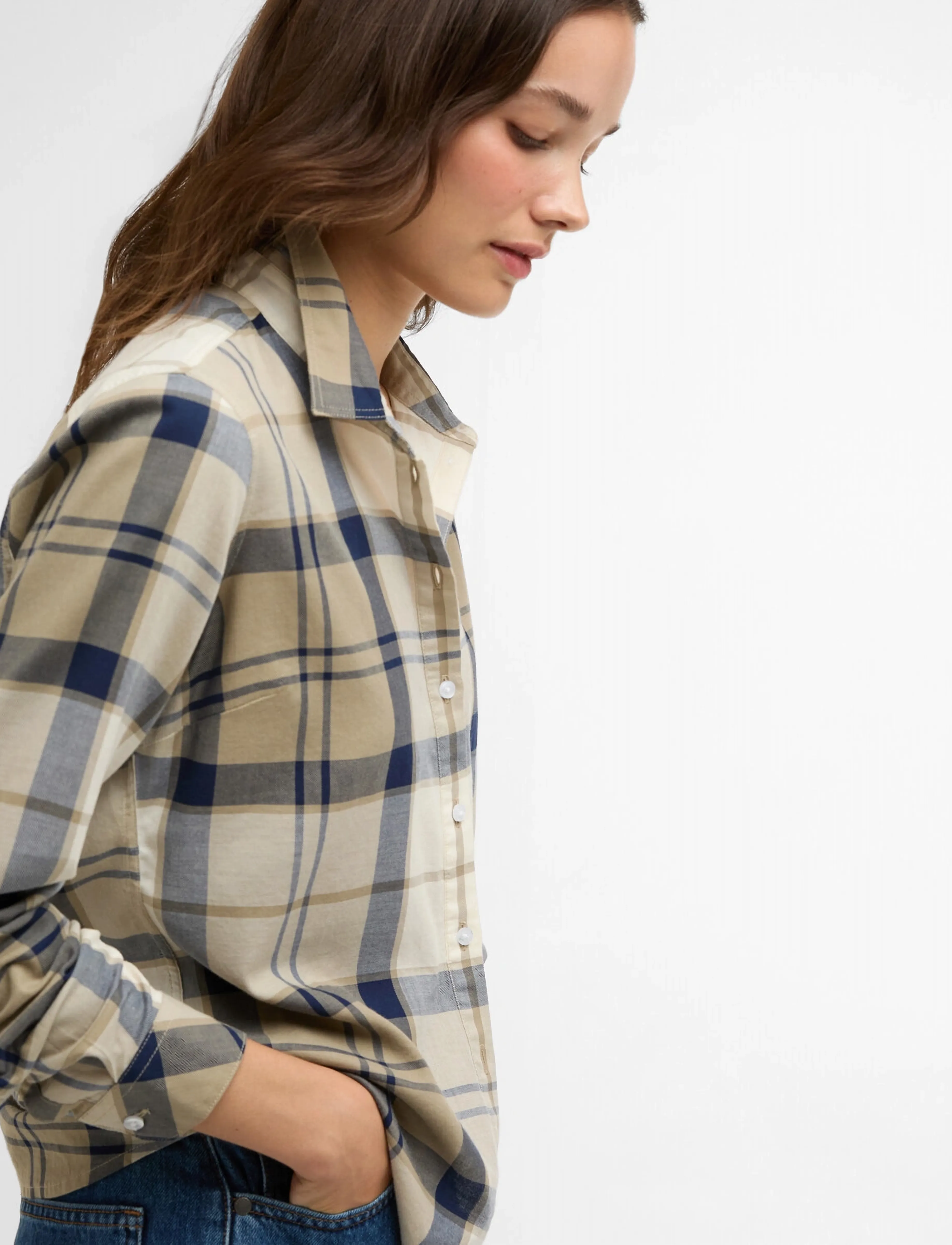 Barbour - Barbour Bredon Check Shirt - long-sleeved shirts - dress navy tartan - 3