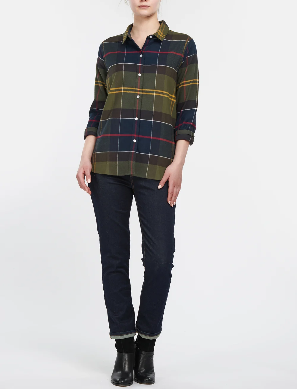 Barbour - Barbour Anna Shirt - langermede skjorter - classic/olive - 4