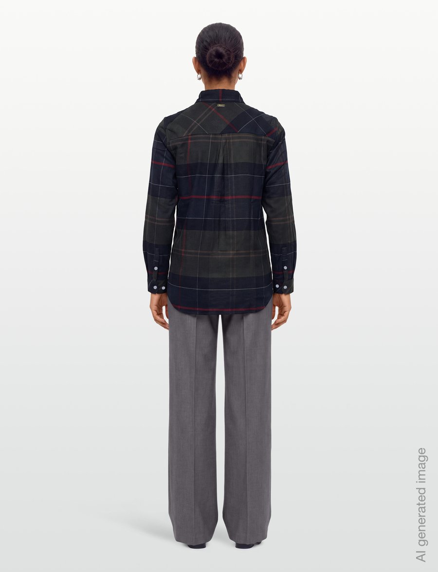 Barbour - Barbour Anna Shirt - långärmade skjortor - shadow tartan - 4
