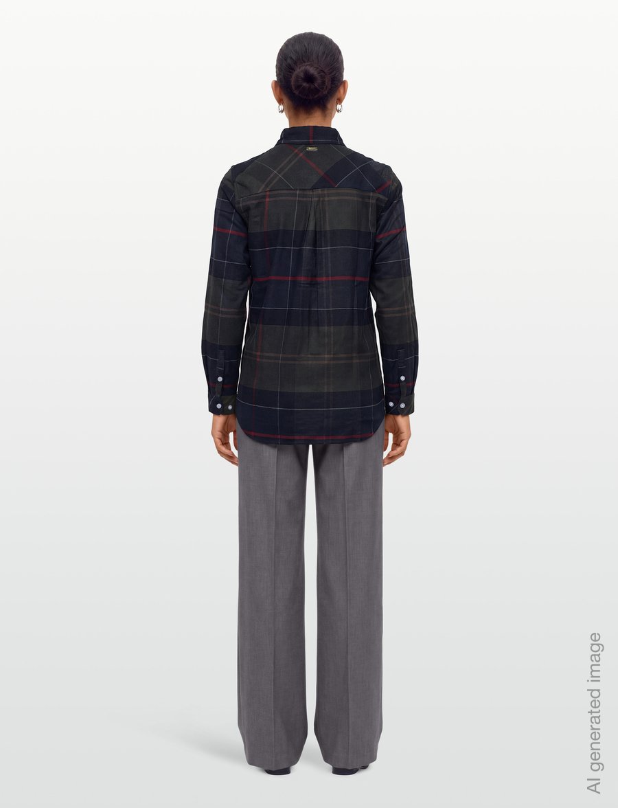 Barbour - Barbour Anna Shirt - långärmade skjortor - shadow tartan - 4