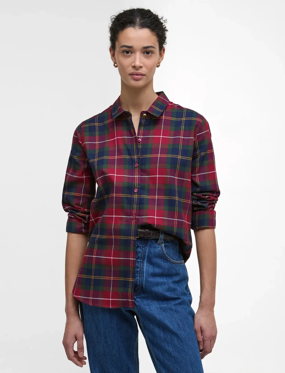 Barbour - Barbour Glades Check Shirt - long-sleeved shirts - red - 0