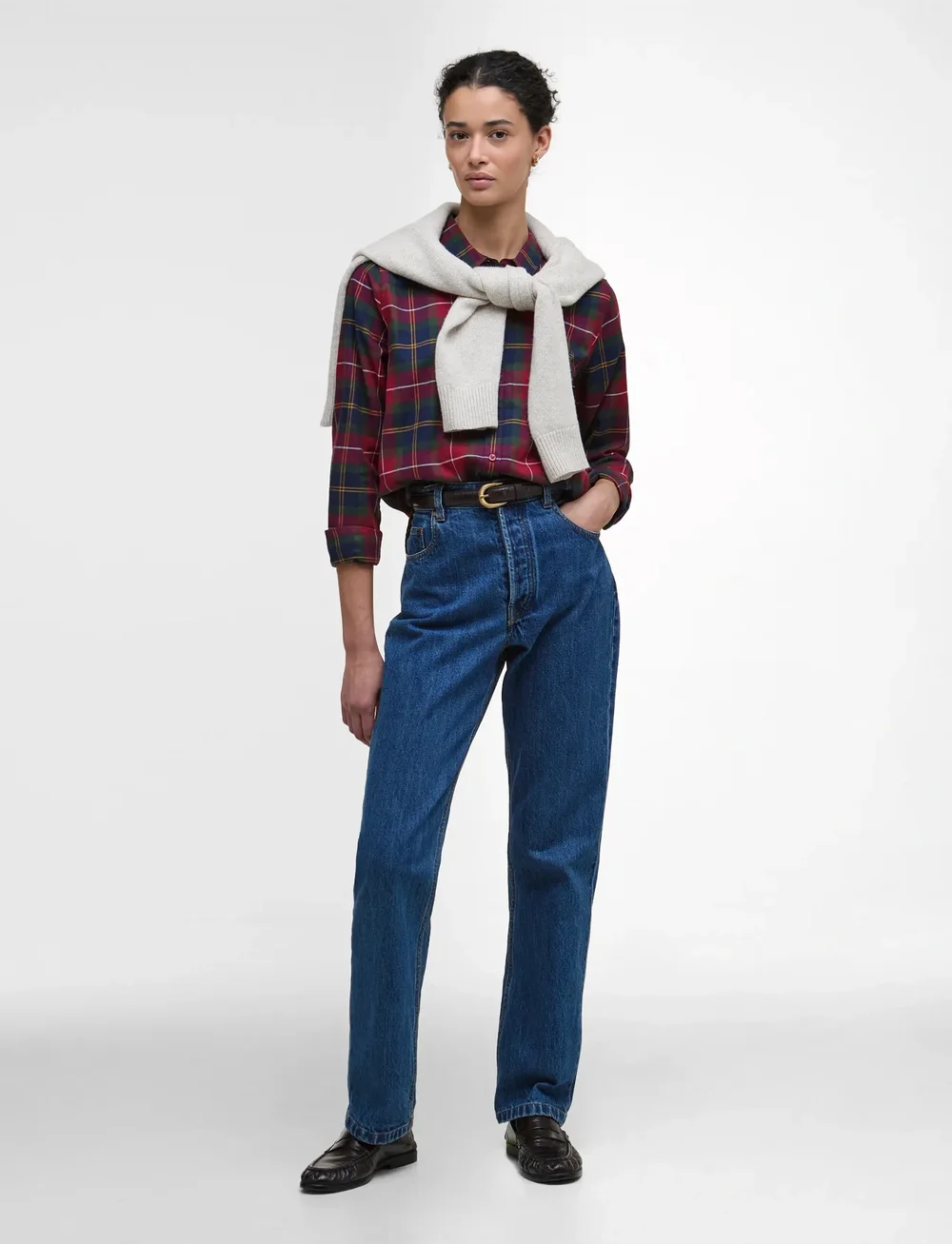 Barbour - Barbour Glades Check Shirt - long-sleeved shirts - red - 2