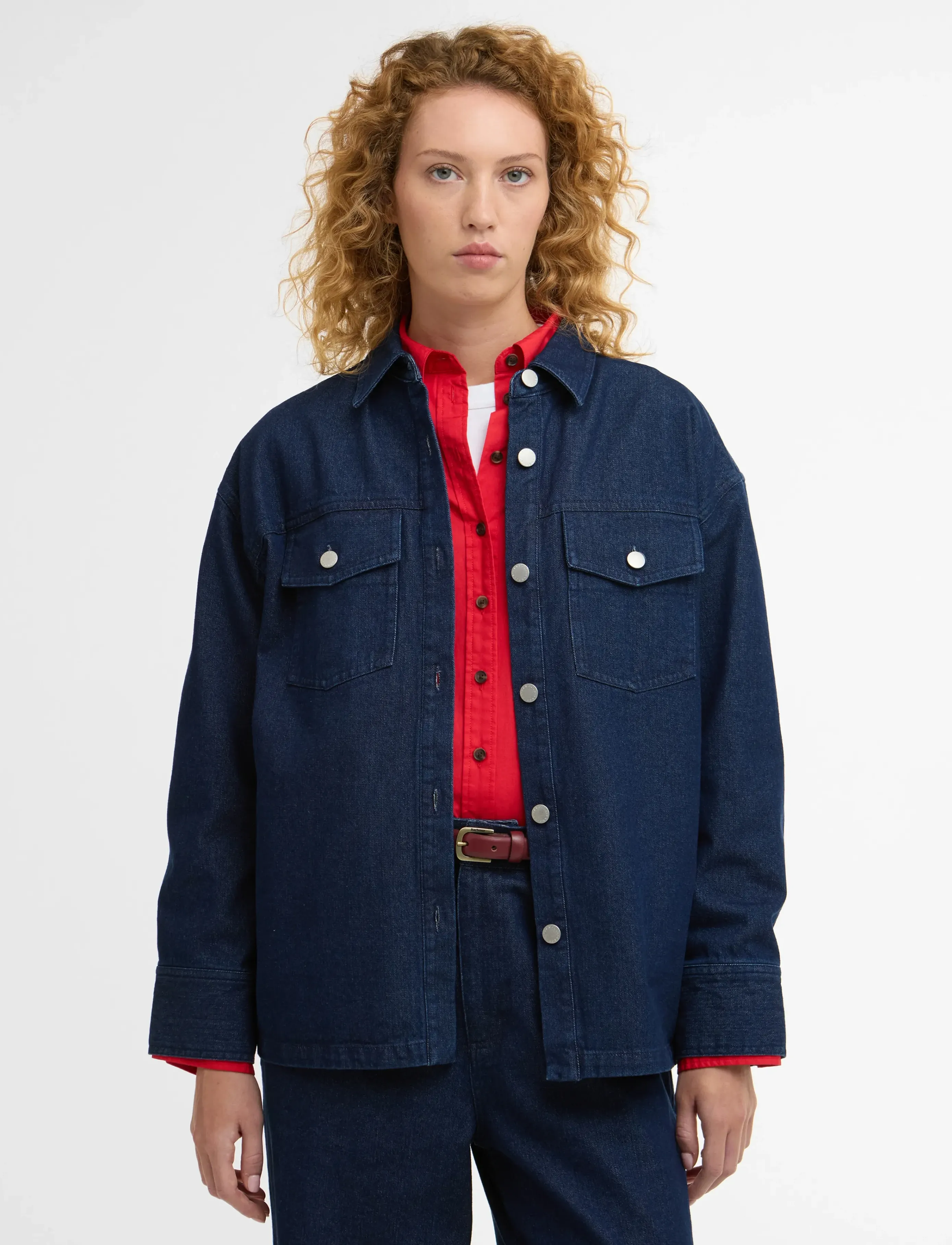 Barbour Barbour Maia Shirt, 44, Navy, Skjorter > Denim-Skjorter, Dame