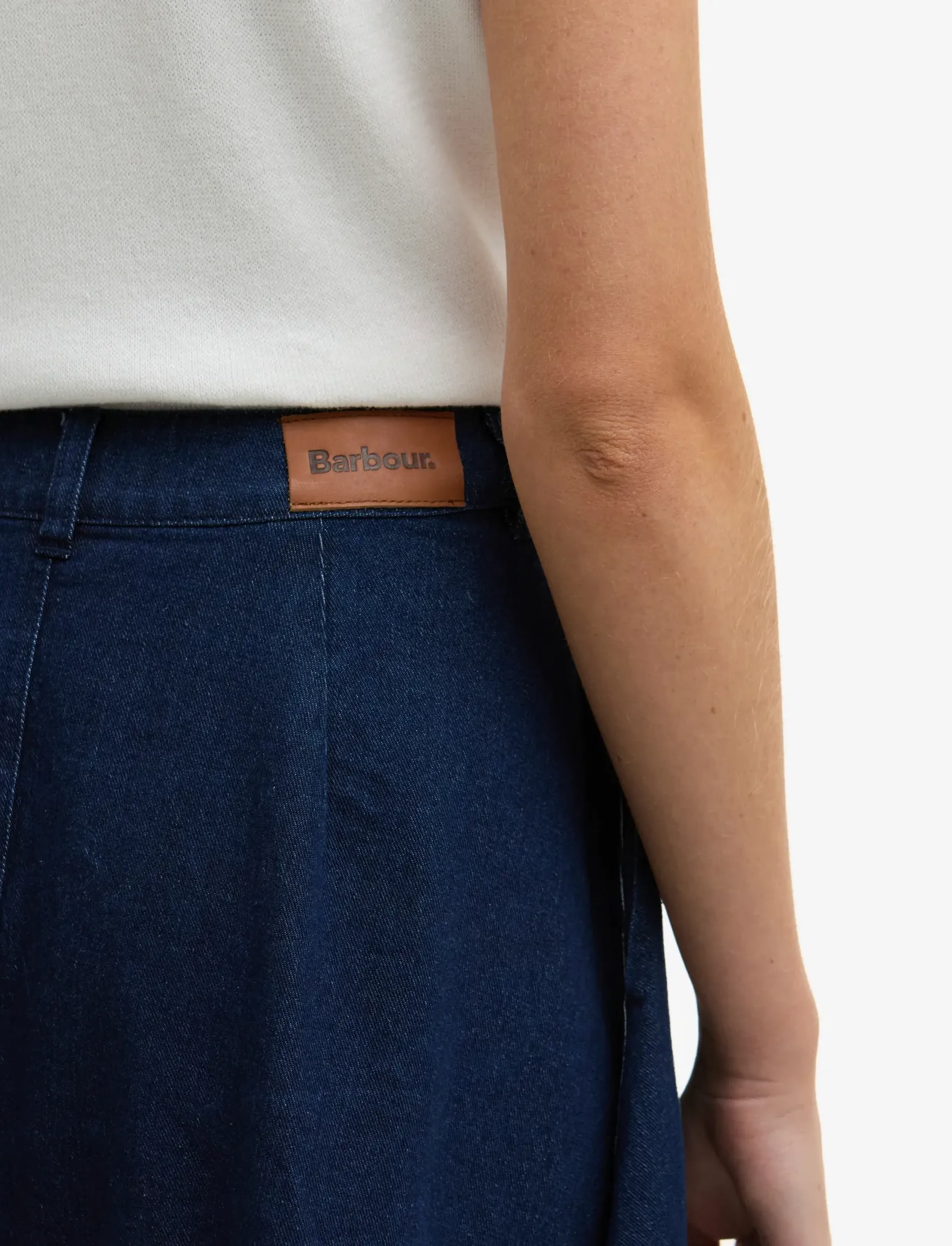 Barbour - Barbour Maia Midi Skir - denim skirts - rinse wash - 4