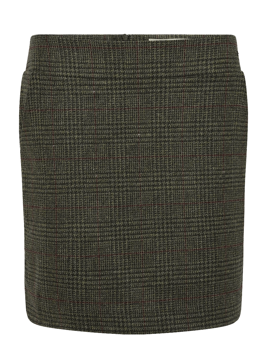 Barbour - Barbour Browning Skirt - bleistiftröcke - olive prince of wales - 0