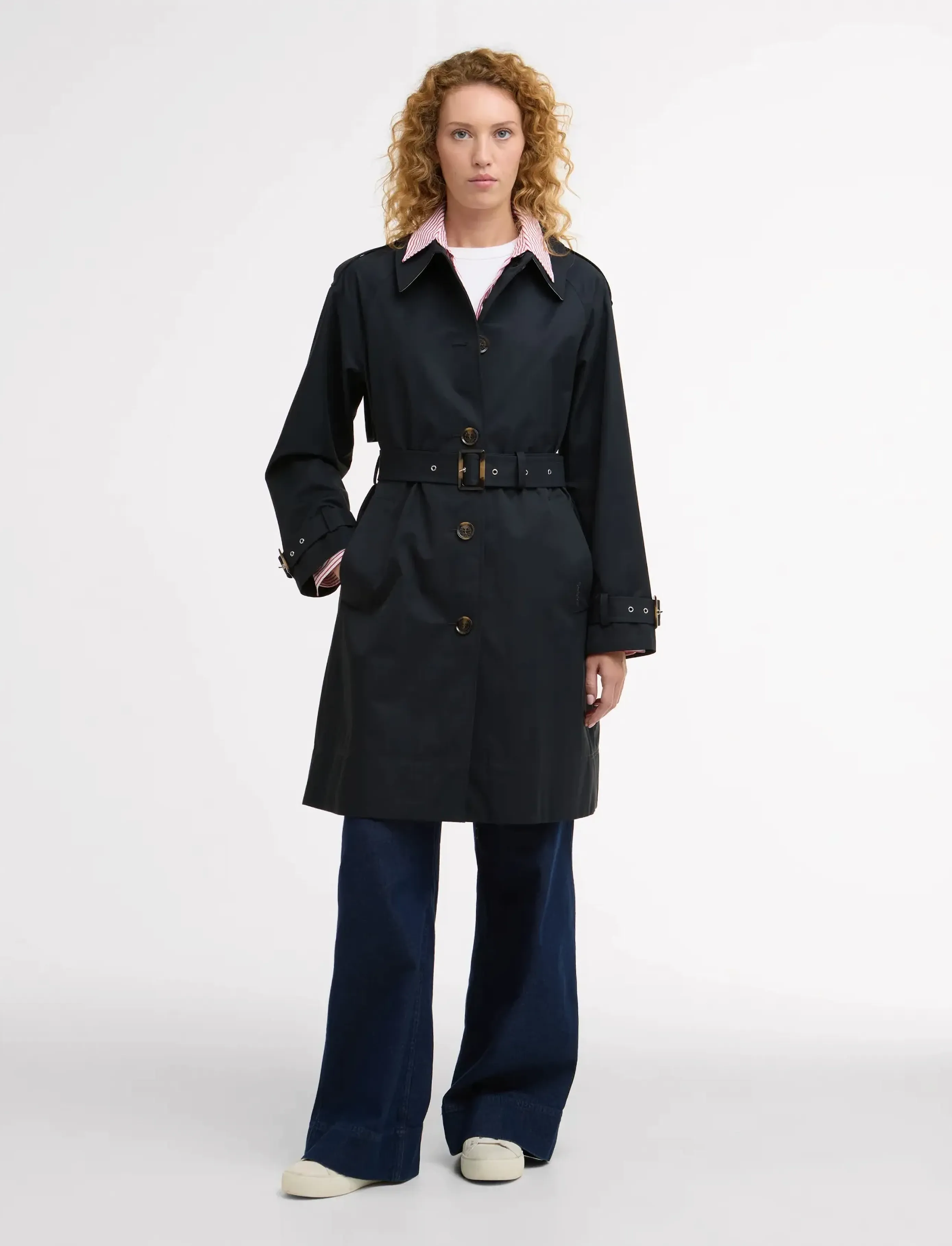 Barbour Barbour Maia Sproof, 44, Navy, Frakker > Trenchcoats, Dame
