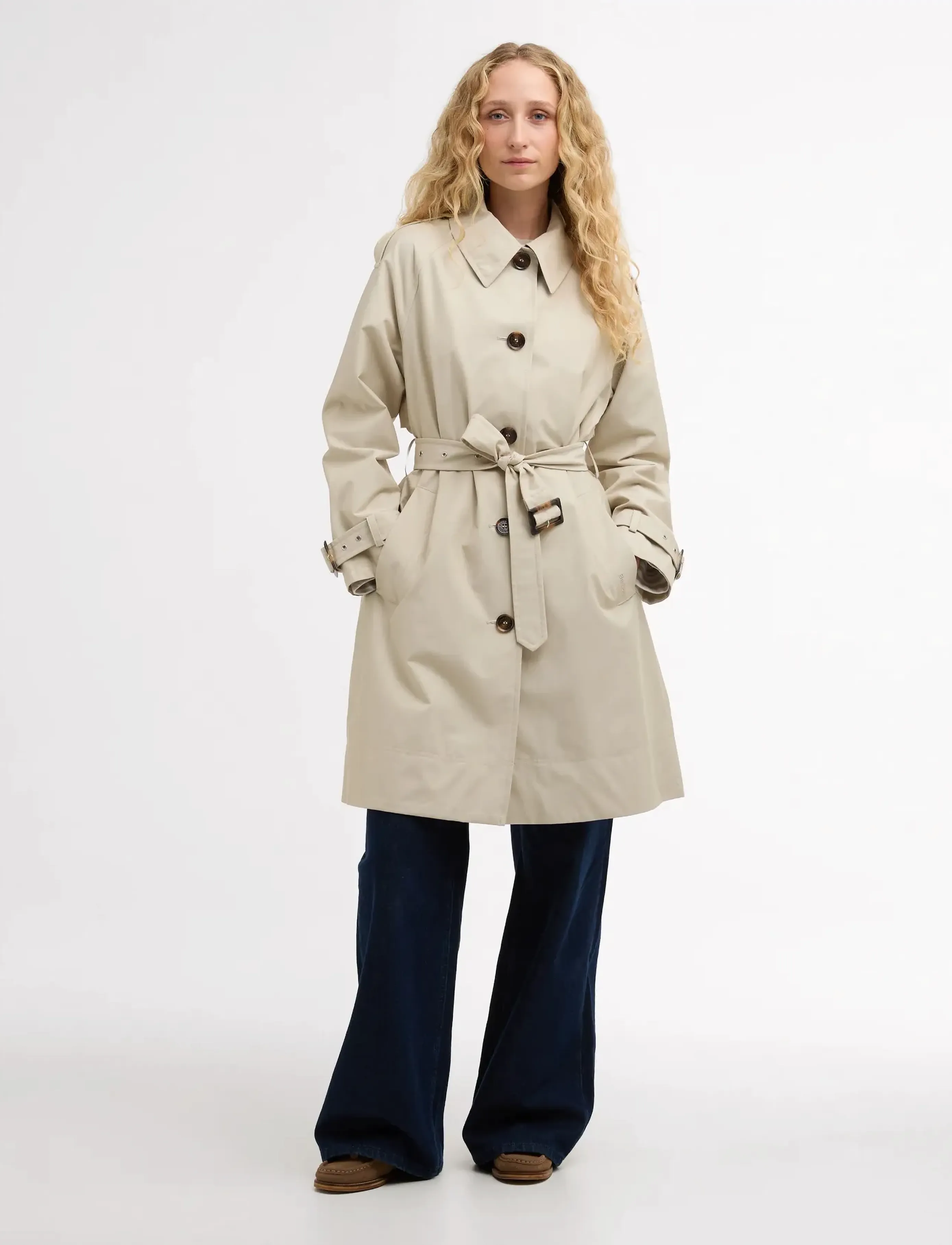 Barbour Barbour Maia Sproof, 44, Beige, Frakker > Trenchcoats, Dame