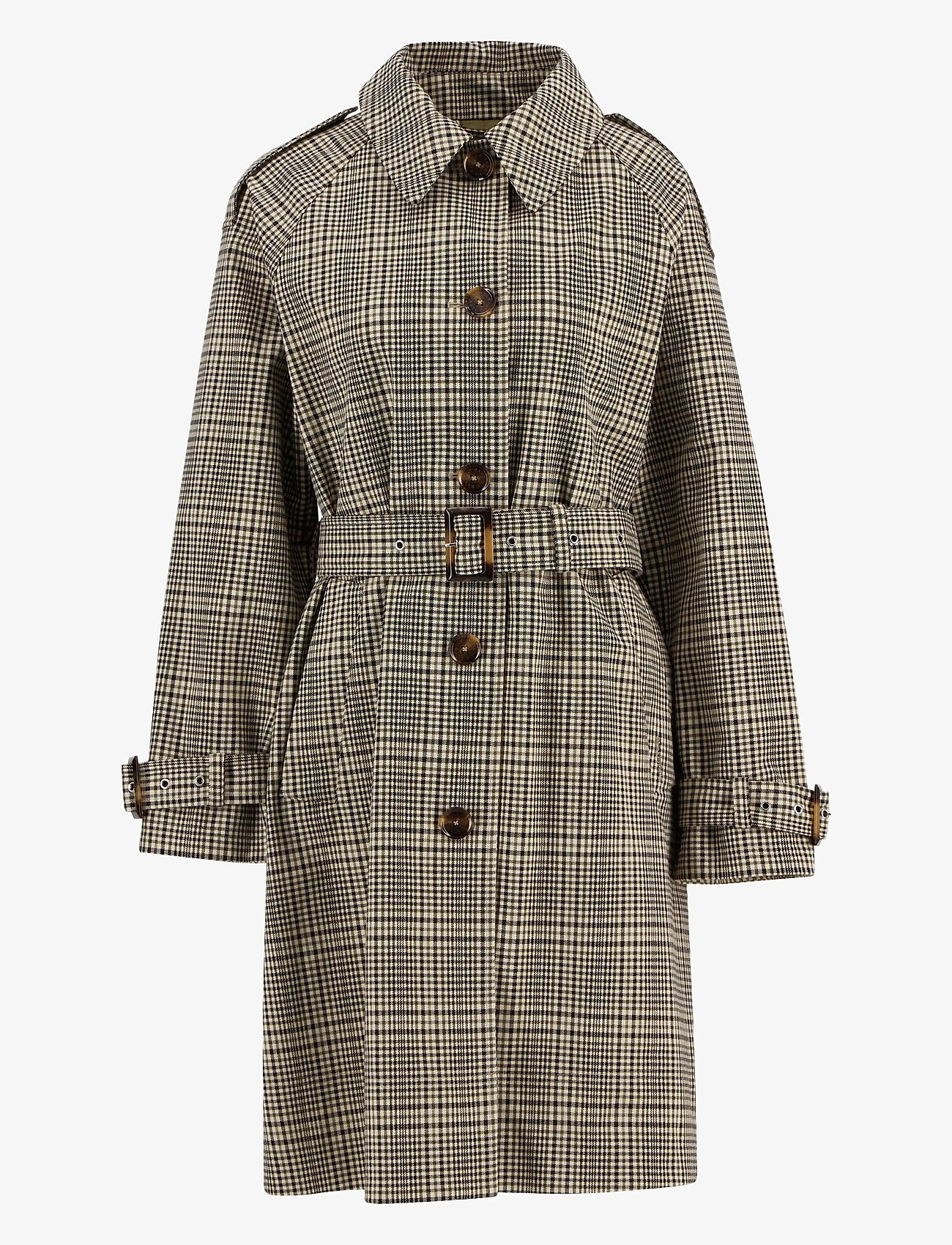 Barbour - Barbour Maia Check - trenchcoats - olive prince of wales che - 1