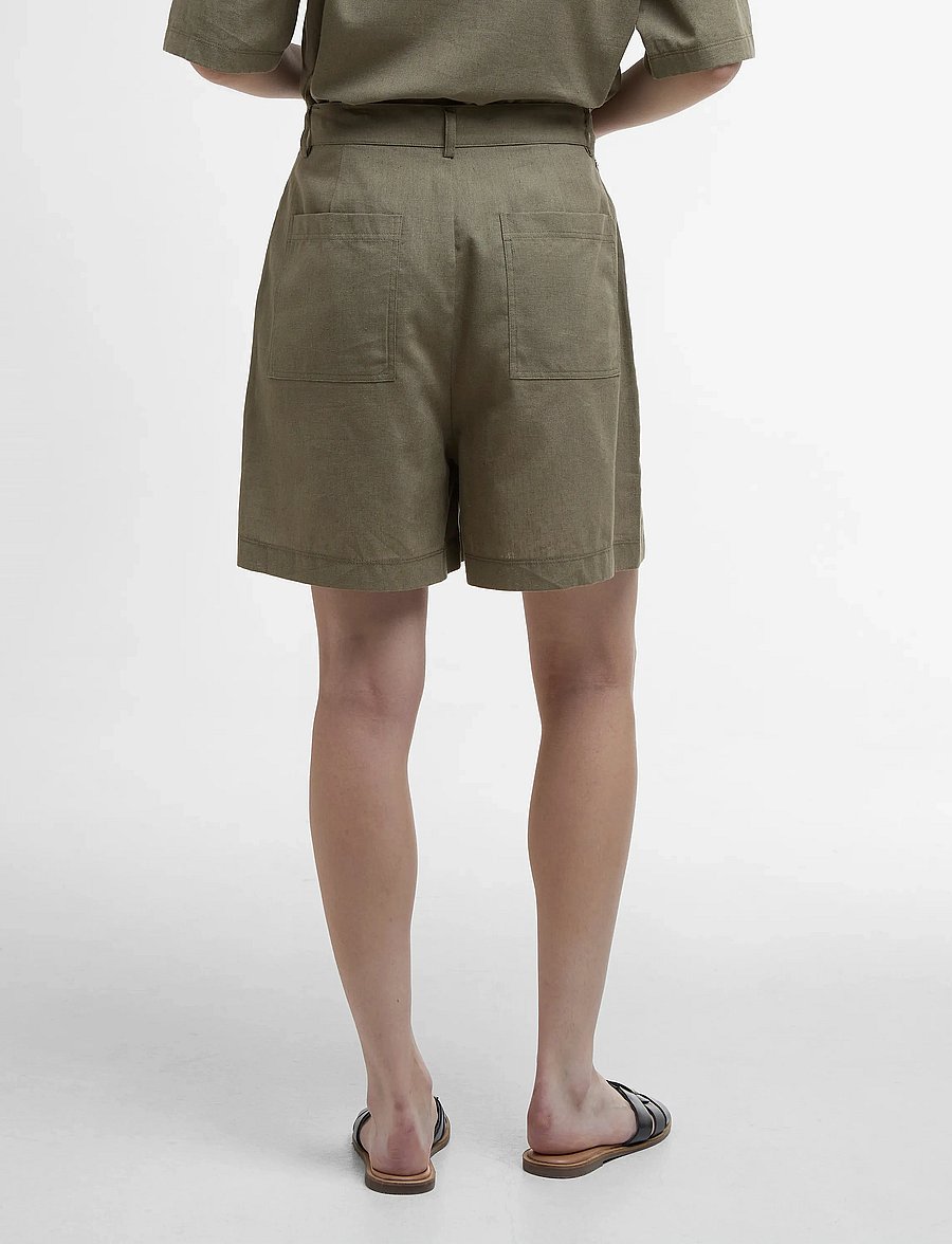 Barbour - Barbour Cary Shorts - leinen-shorts - dusky green - 3