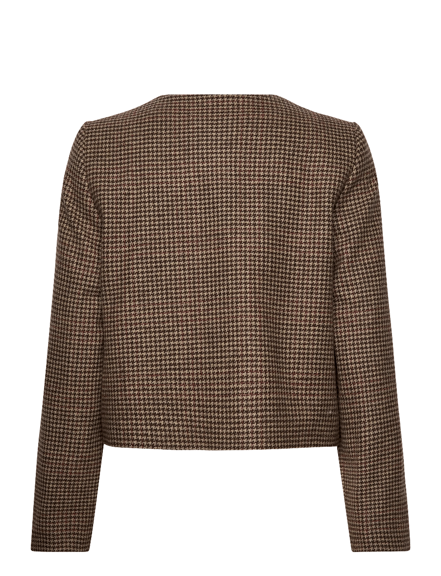 Barbour - Barbour Corina Collarless Tailored Jacket - ulljackor - brown - 1