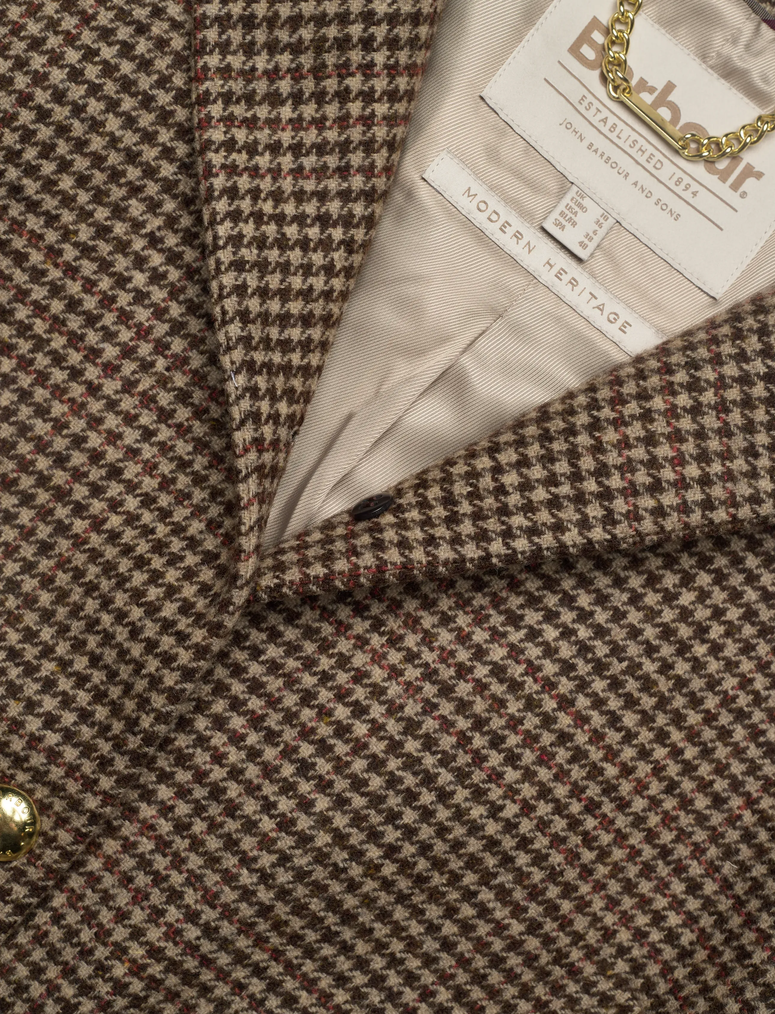 Barbour - Barbour Corina Collarless Tailored Jacket - wool jackets - brown - 2