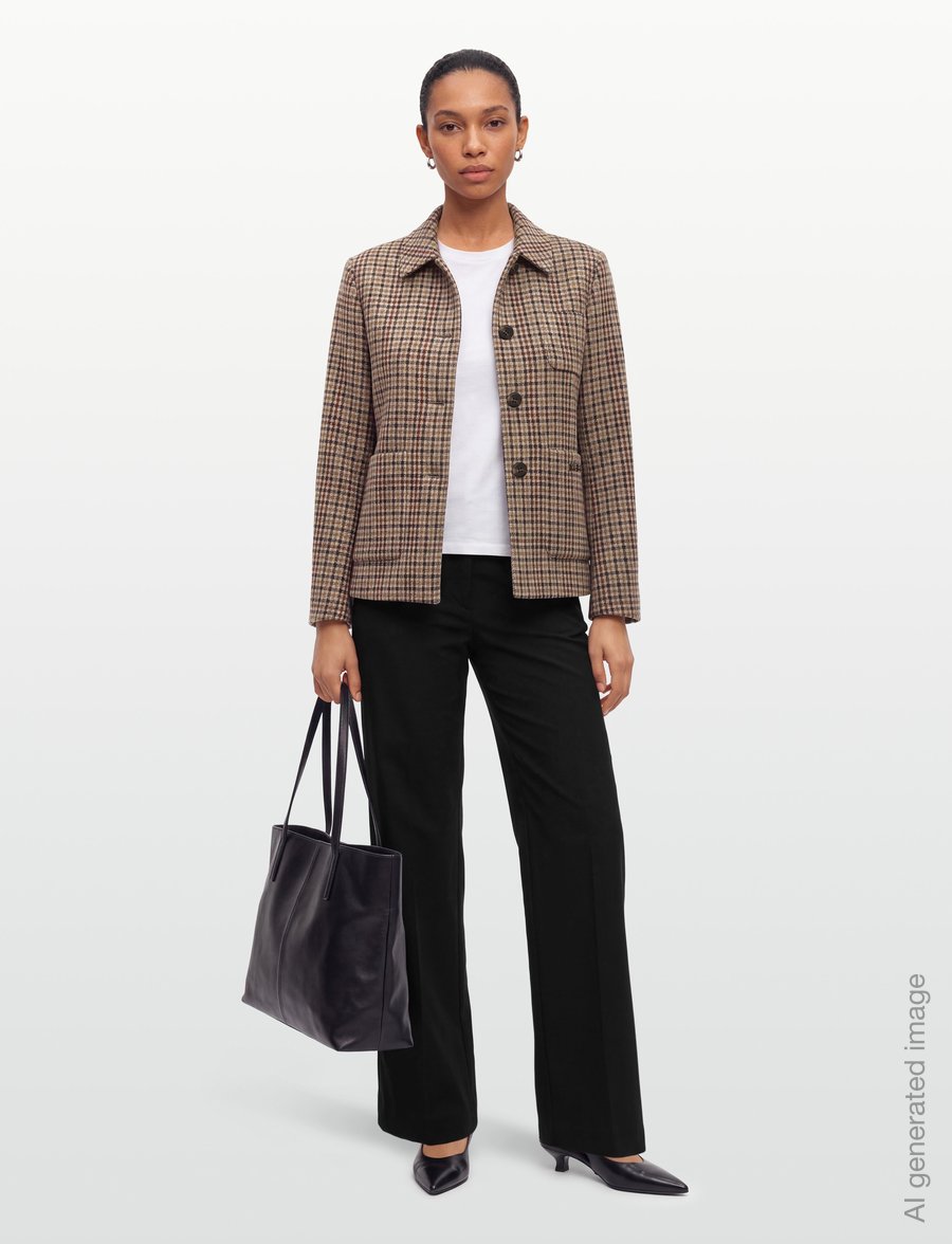 Barbour - Barbour Austen Tailored Jacket - marynarki z pojedynczym zapięciem - classic beige check - 0