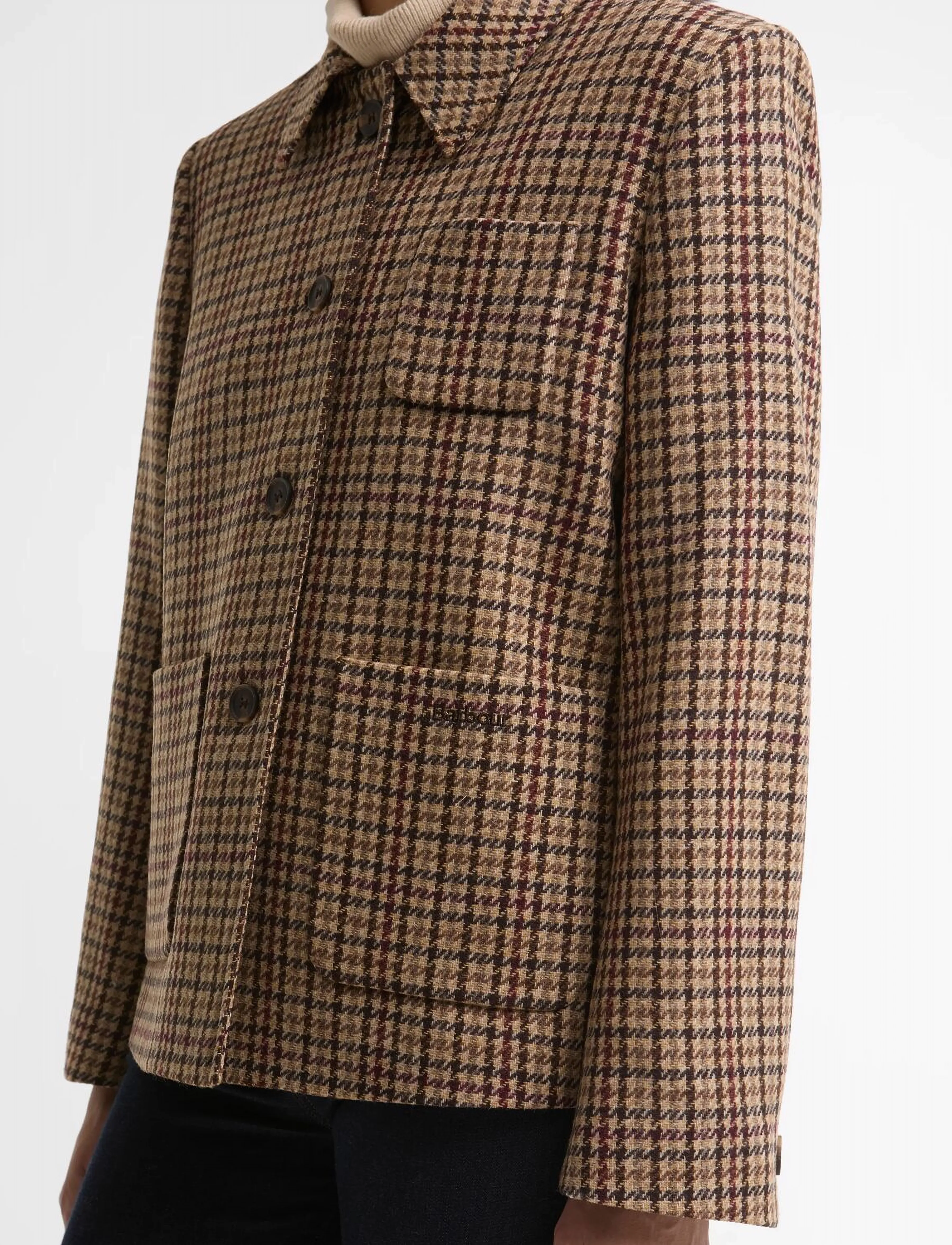 Barbour - Barbour Austen Tailored Jacket - enkelknäppta kavajer - classic beige check - 4
