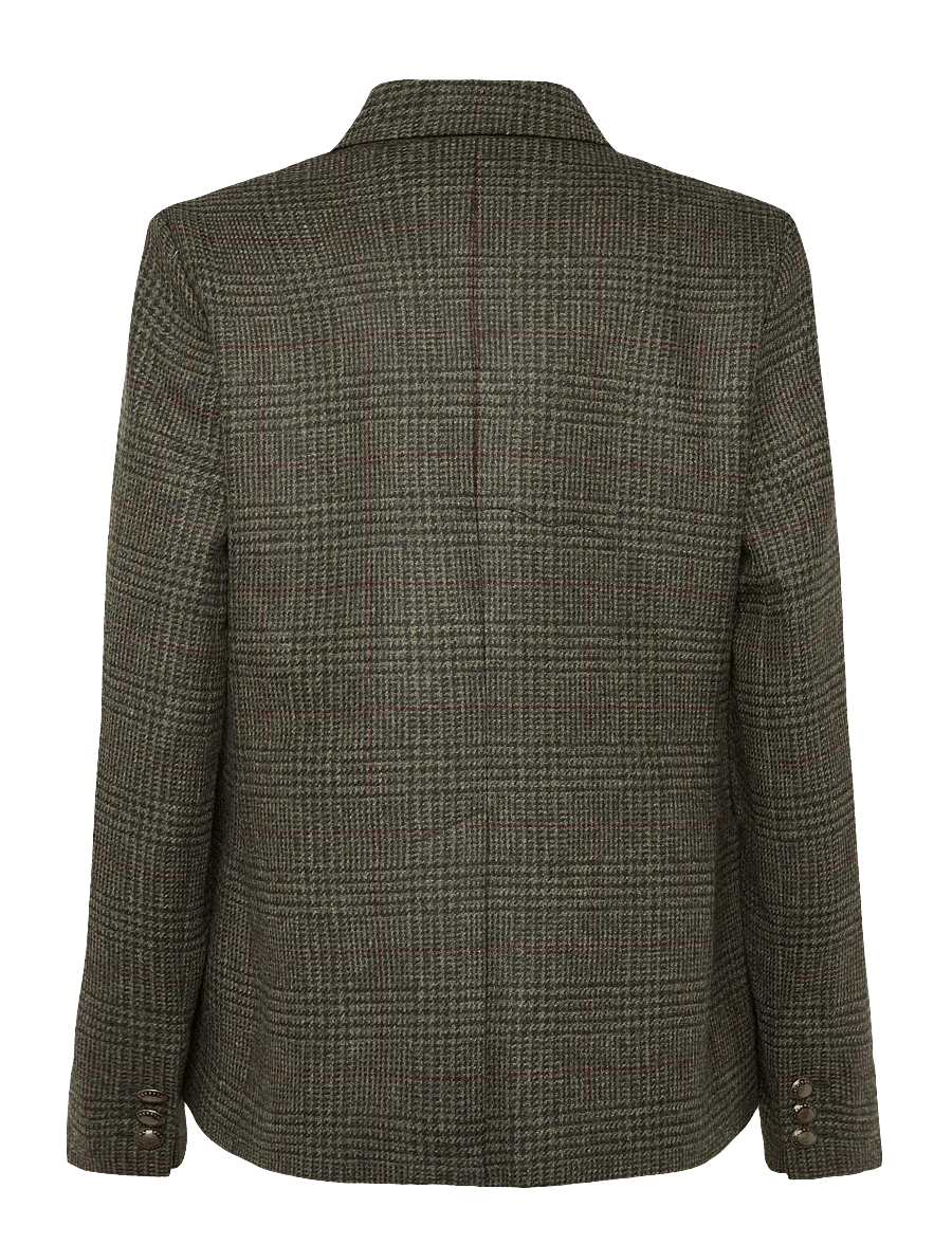 Barbour - Barbour Browning Tailored Jacket - einreihige blazer - olive prince of wales check - 1