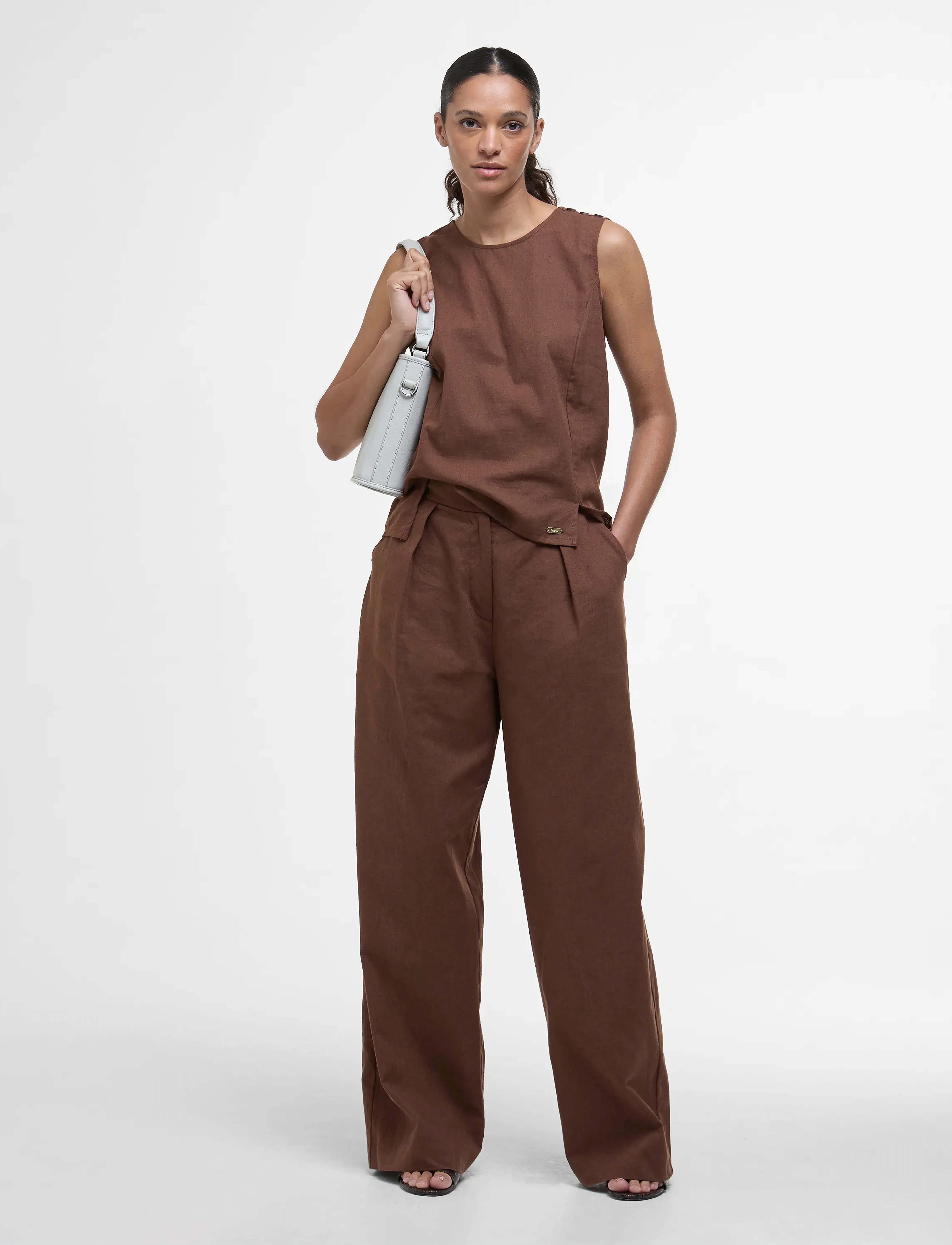 Barbour Barbour Lucy Trousers - Hørbukser - WALNUT / brown