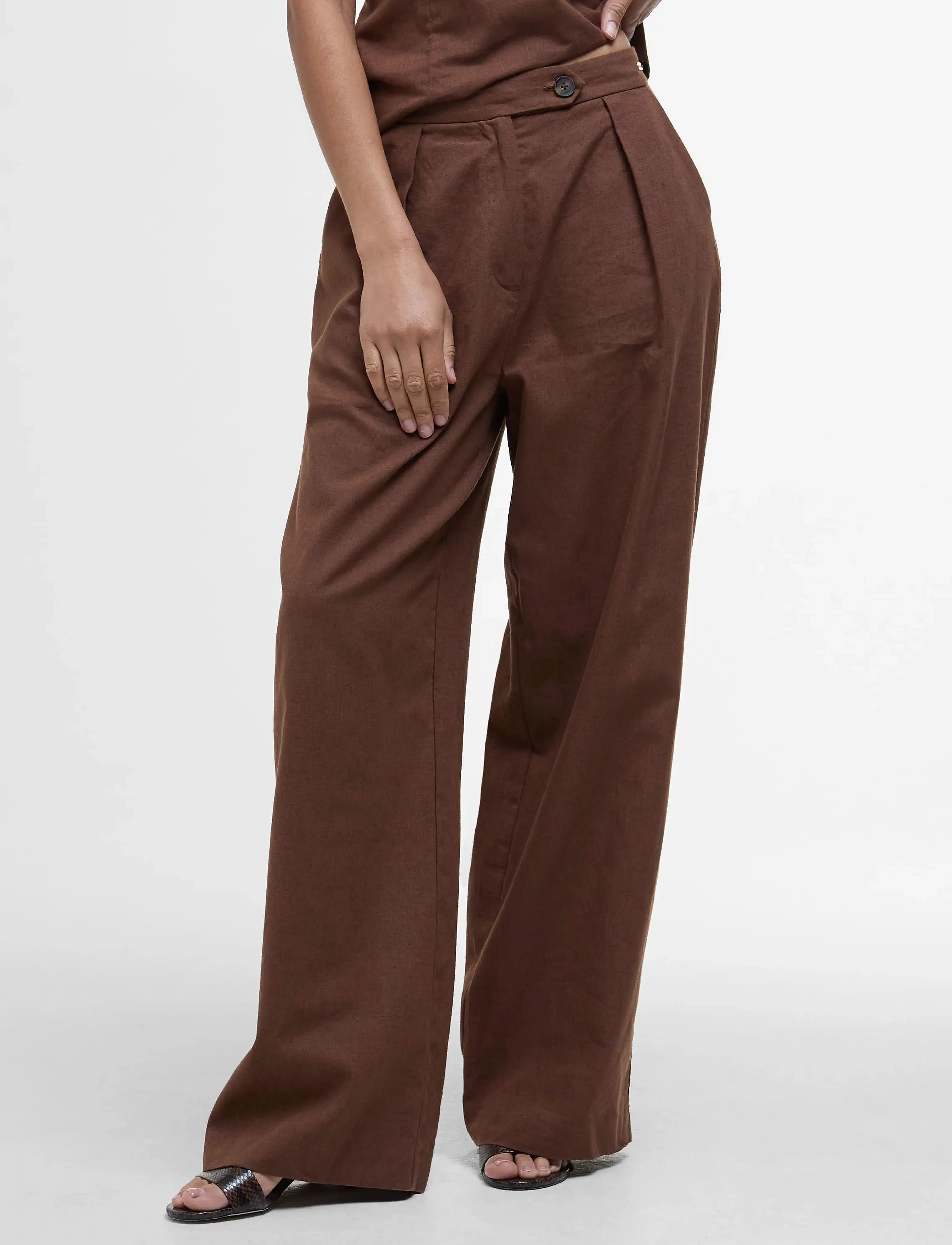 Barbour - Barbour Lucy Trousers - leinenhosen - walnut - 3