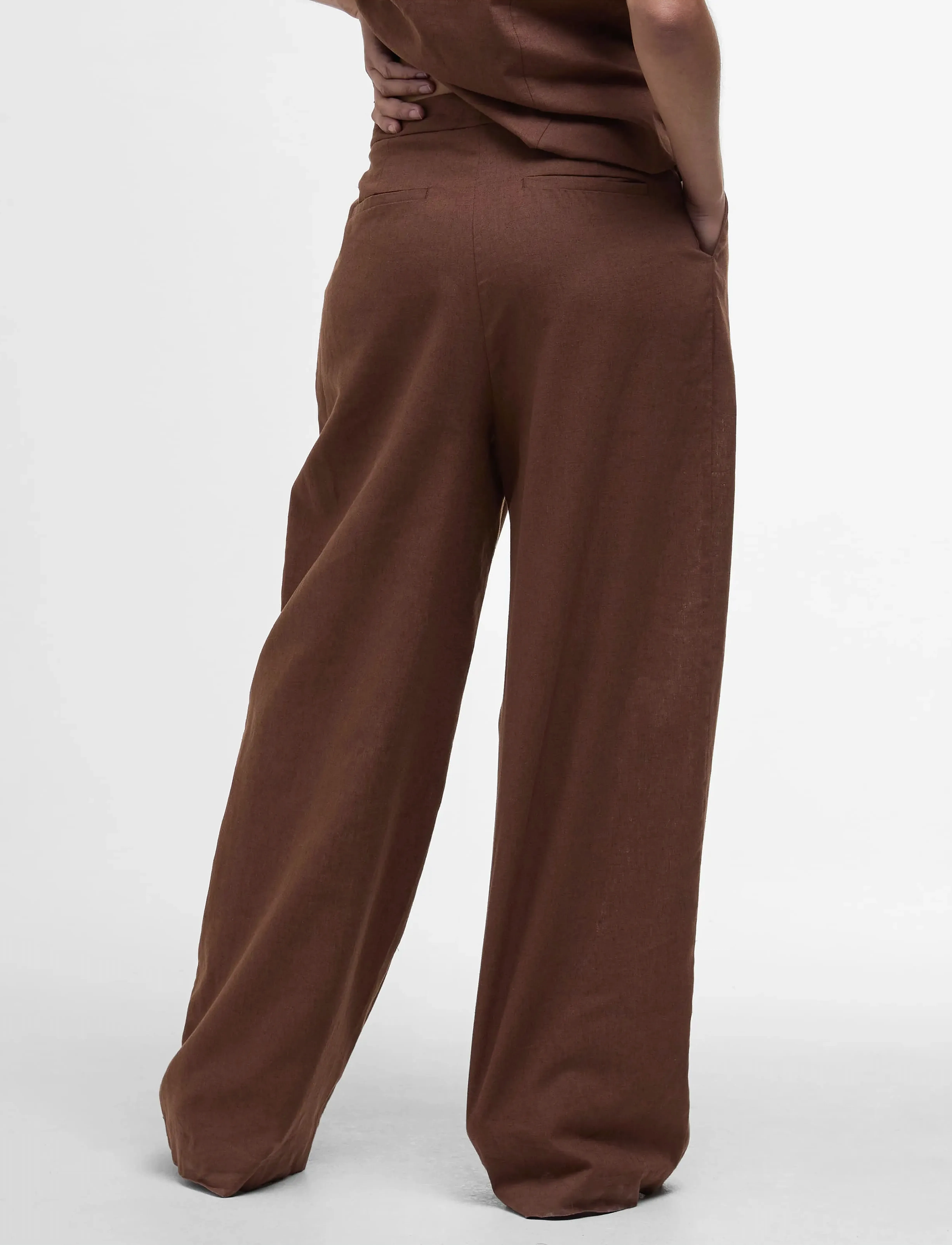 Barbour - Barbour Lucy Trousers - leinenhosen - walnut - 4