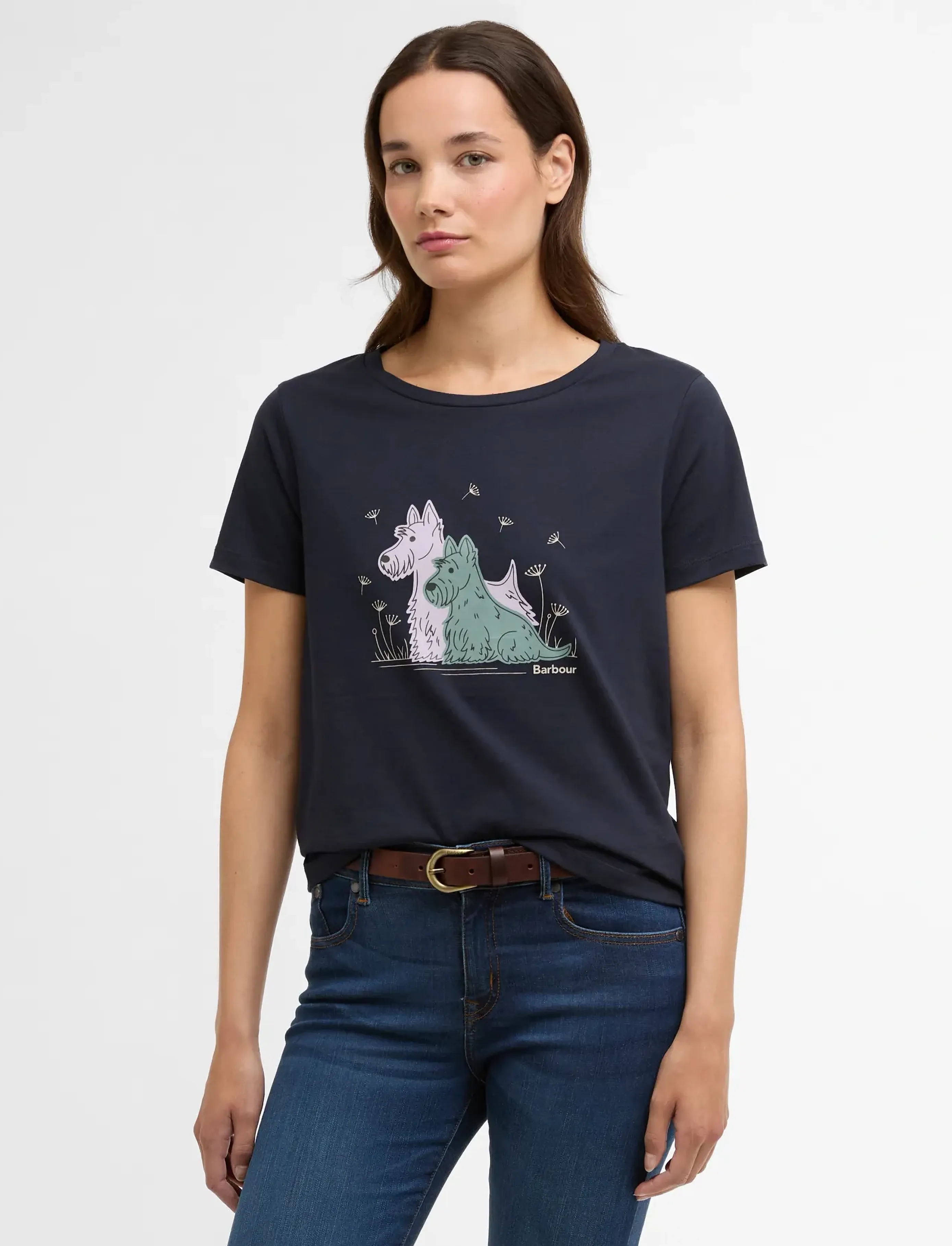 Barbour Barbour Clover T-shirt - T-shirts & Tops - NAVY / navy