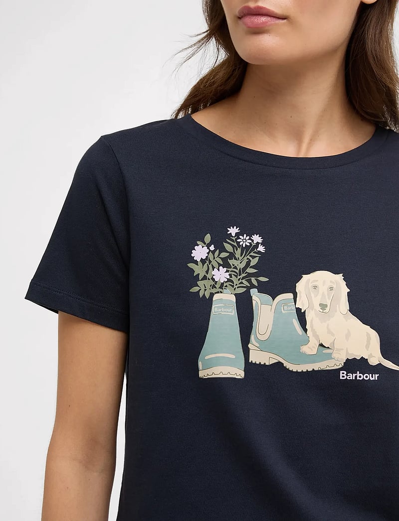 Barbour - Barbour Brambles Tee - t-shirts - navy - 3