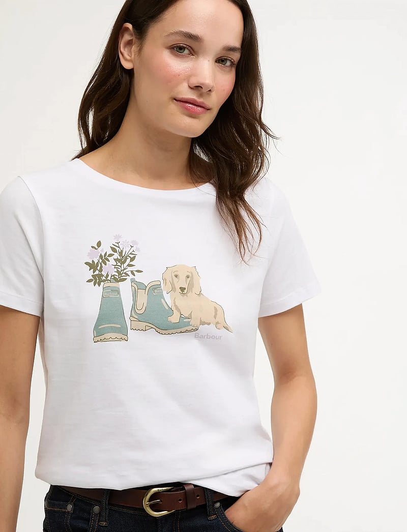 Barbour - Barbour Brambles Tee - t-shirts - white - 2