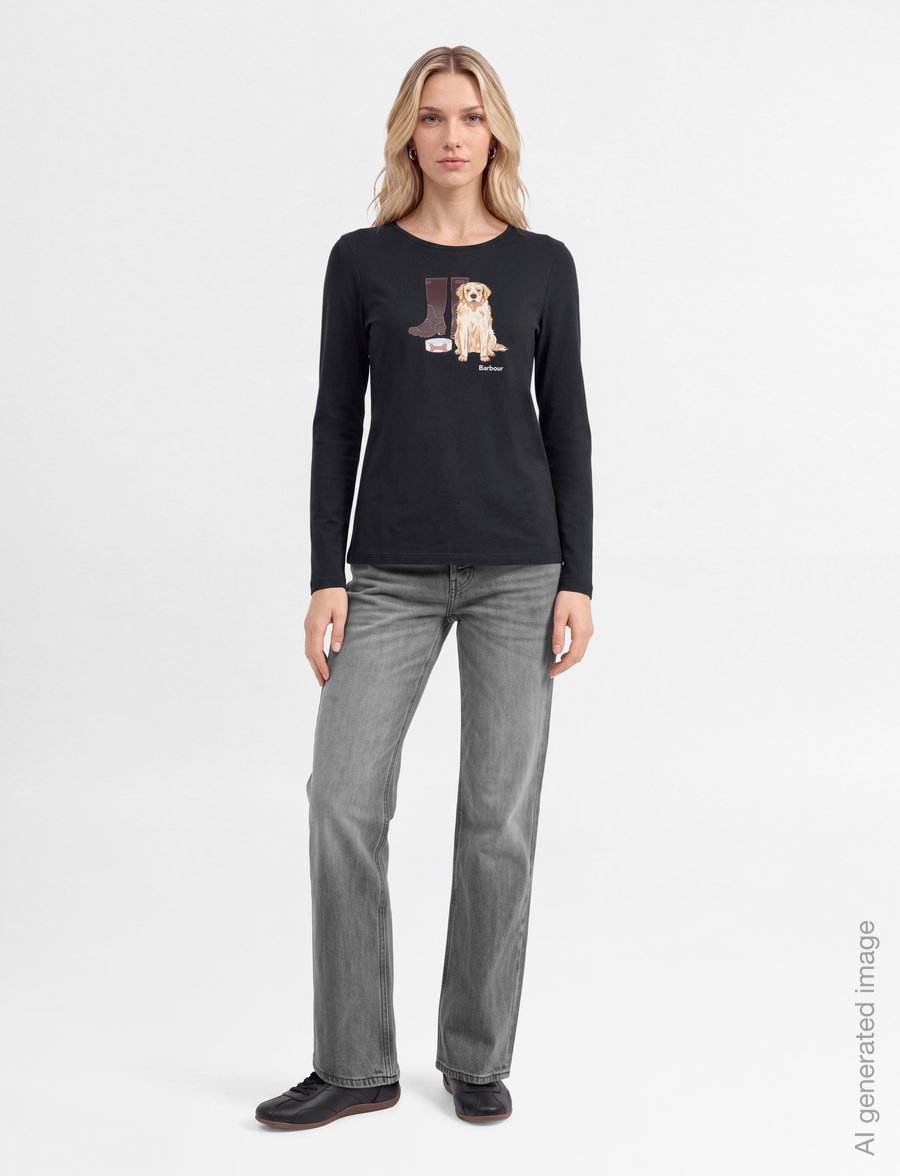 Barbour - Barbour Hedley Long Sleeve T-Shirt - langärmlige tops - dark navy - 0