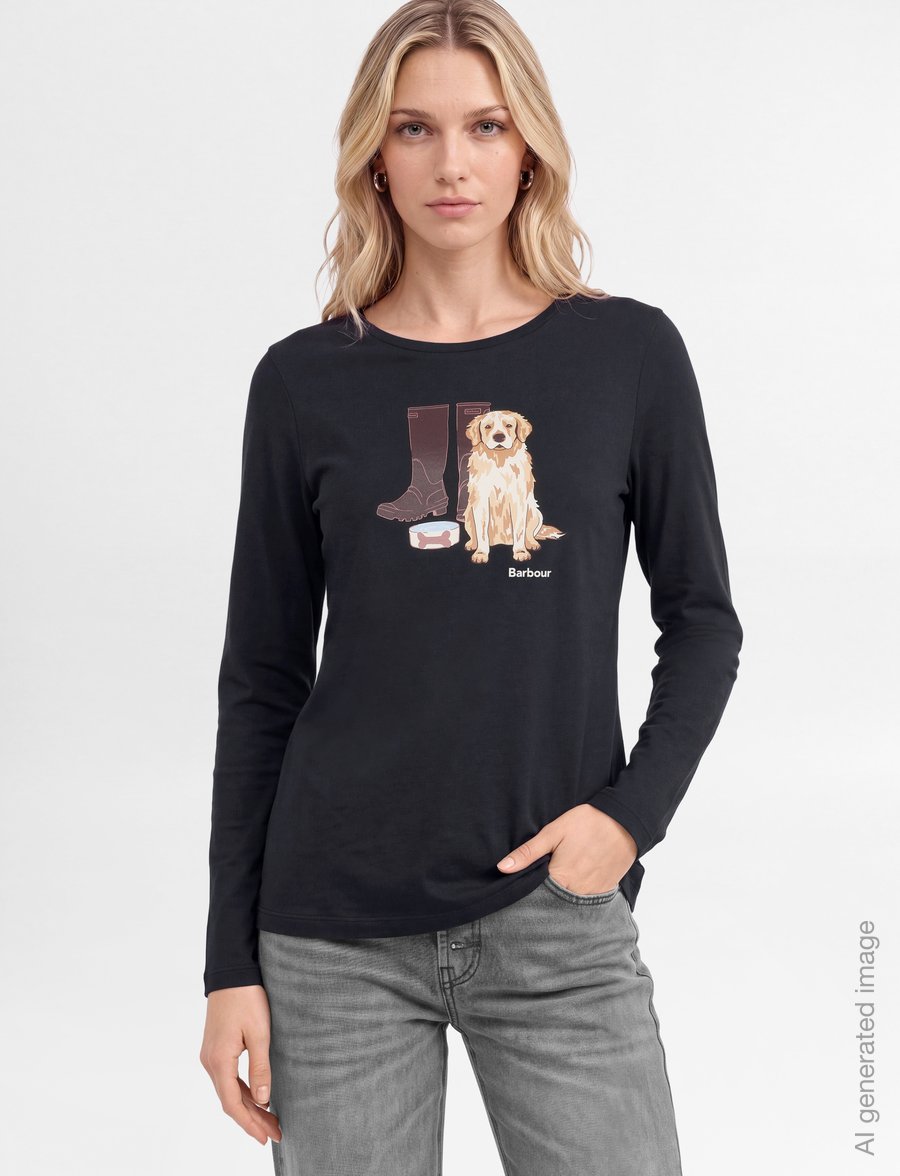 Barbour - Barbour Hedley Long Sleeve T-Shirt - langärmlige tops - dark navy - 3
